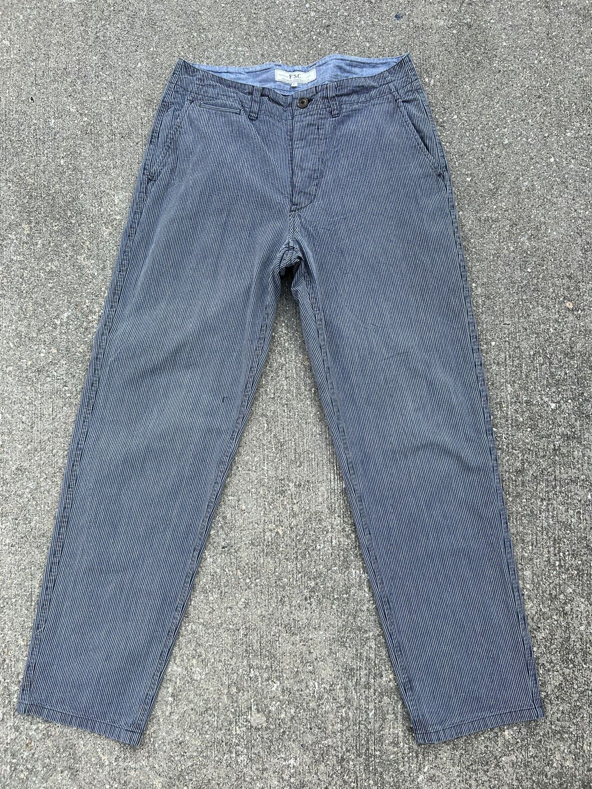 Freemans Sporting Club F.S.C. Japan Faded Hickory Striped Chinos Trouser Size US 31 - 1 Thumbnail
