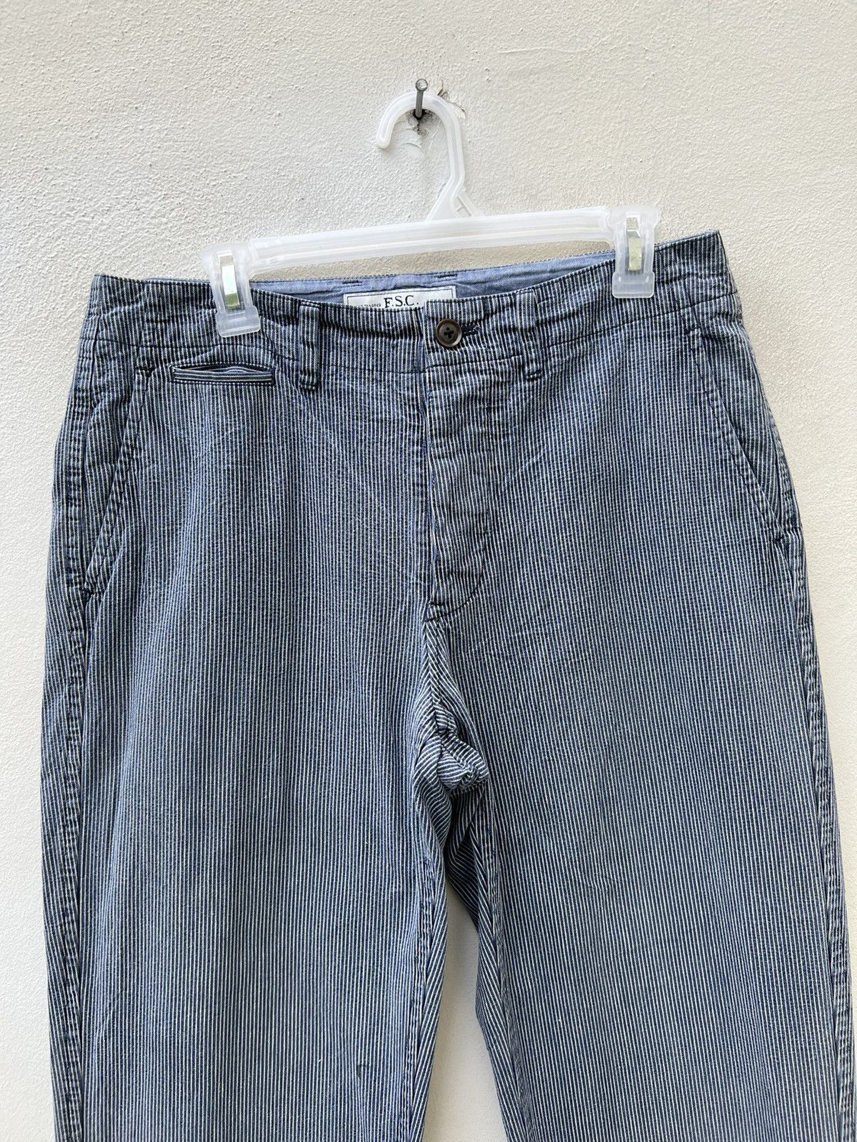 Freemans Sporting Club F.S.C. Japan Faded Hickory Striped Chinos Trouser Size US 31 - 7 Thumbnail