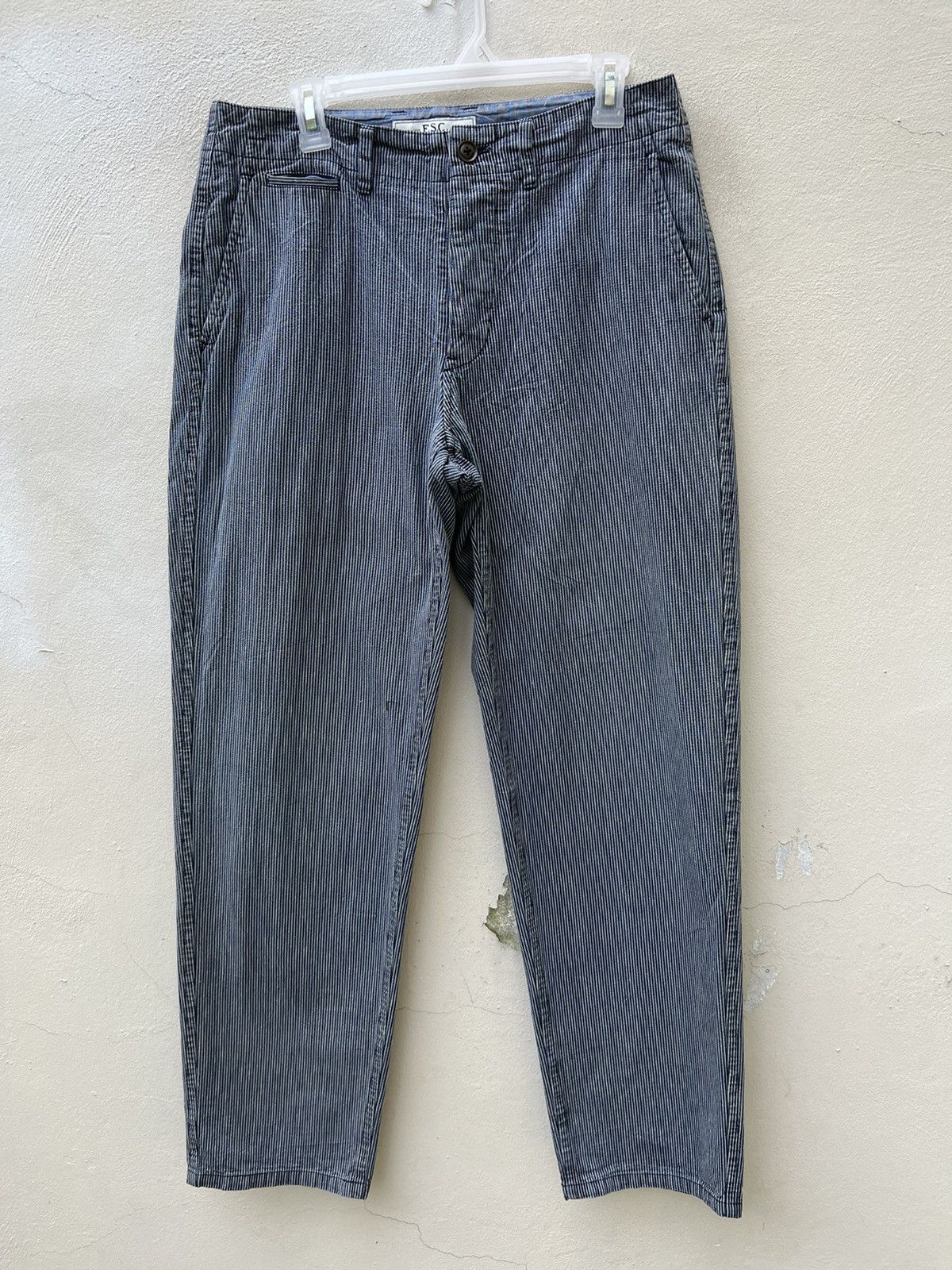 Freemans Sporting Club F.S.C. Japan Faded Hickory Striped Chinos Trouser Size US 31 - 6 Thumbnail