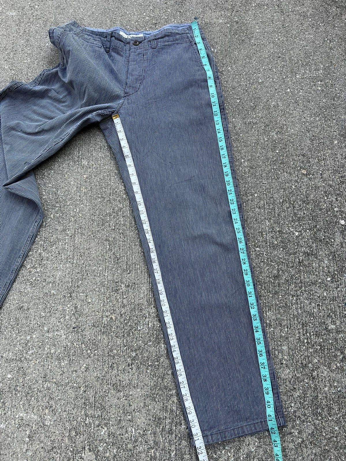 Freemans Sporting Club F.S.C. Japan Faded Hickory Striped Chinos Trouser Size US 31 - 4 Thumbnail