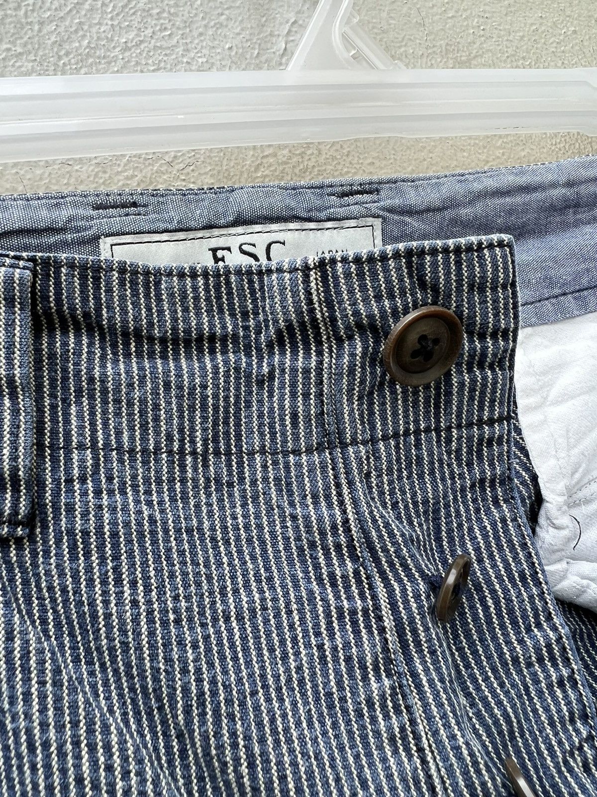Freemans Sporting Club F.S.C. Japan Faded Hickory Striped Chinos Trouser Size US 31 - 10 Thumbnail