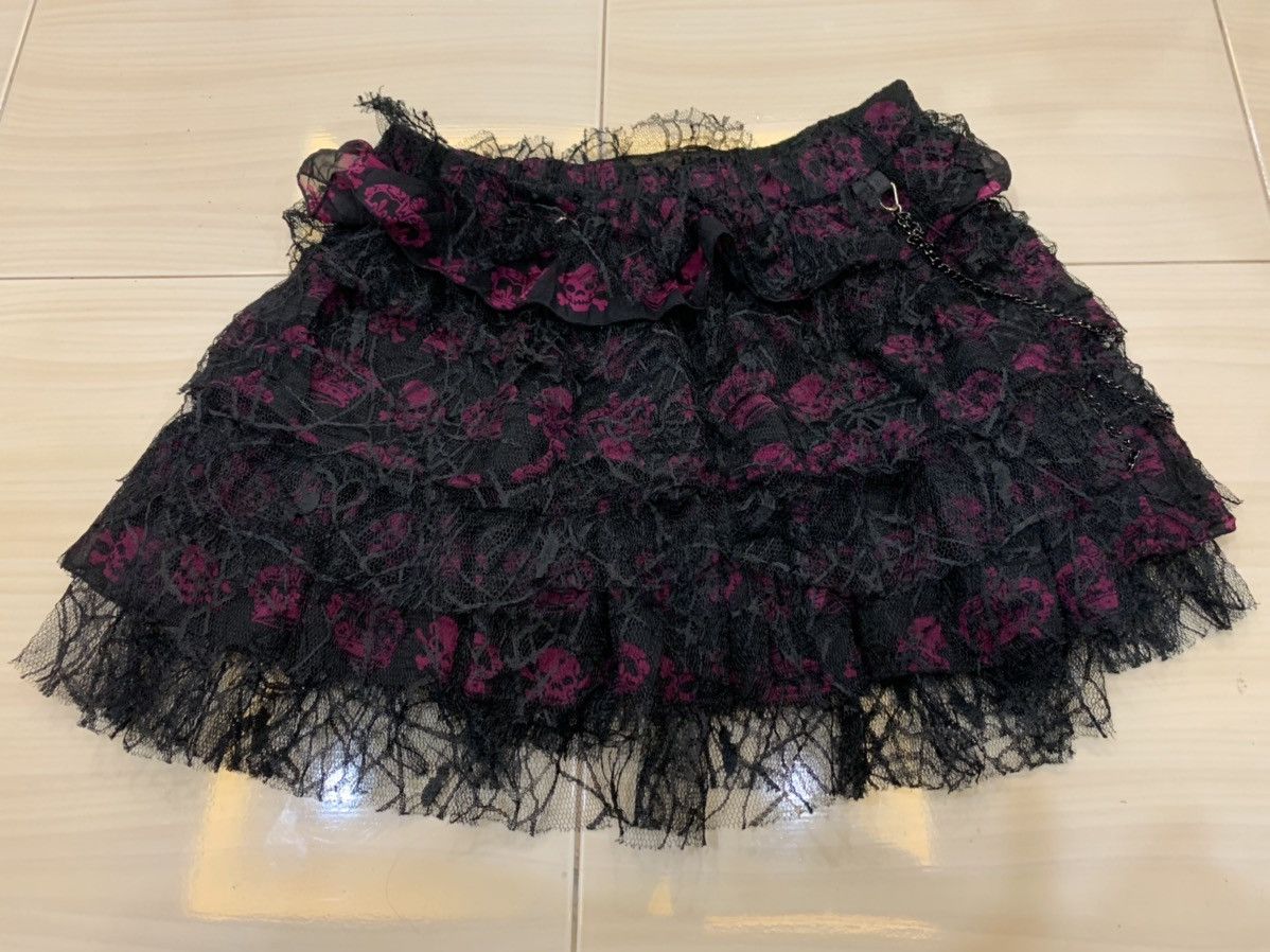 Designer mad punk punk mini skirt nice design Size 28" / US 6 / IT 42 - 1 Thumbnail