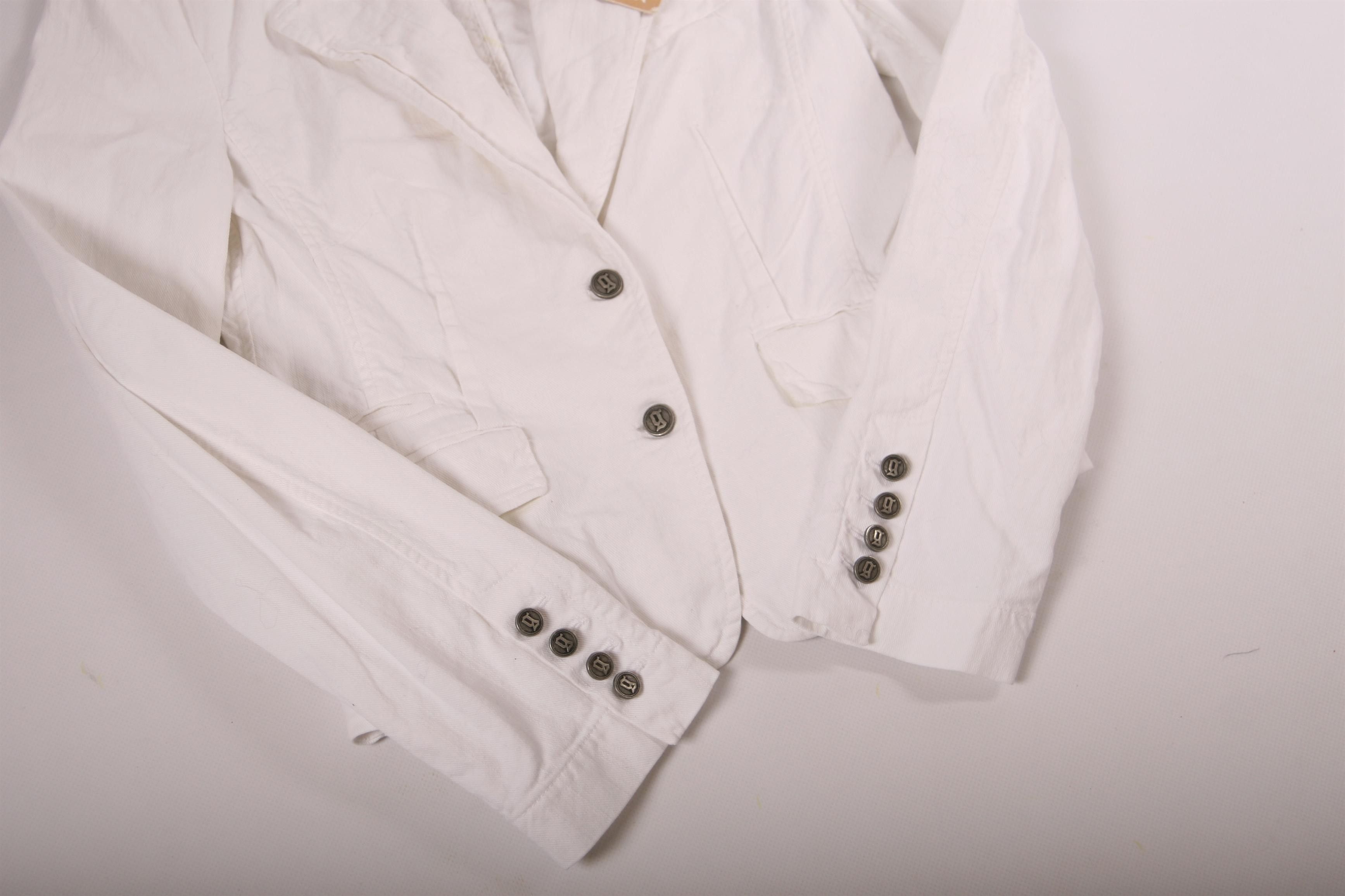 John Galliano Vintage Galliano Luxury Slim Fit Cropped Denim Jacket Size M / US 6-8 / IT 42-44 - 4 Thumbnail