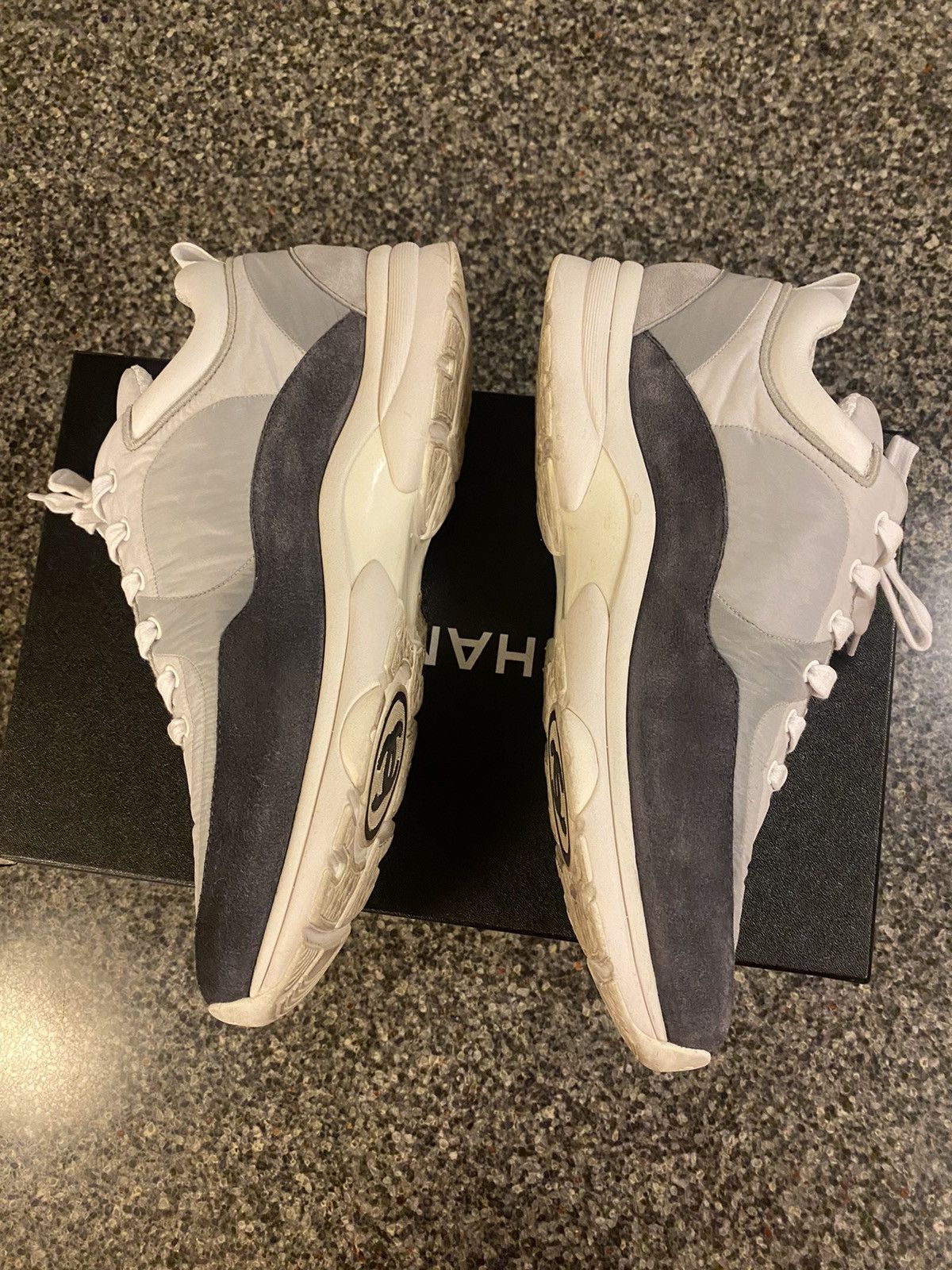 Chanel Vintage Chanel 21CC Lambskin Interlocking CC Sneaker Trainer Size US 12 / EU 45 - 3 Thumbnail