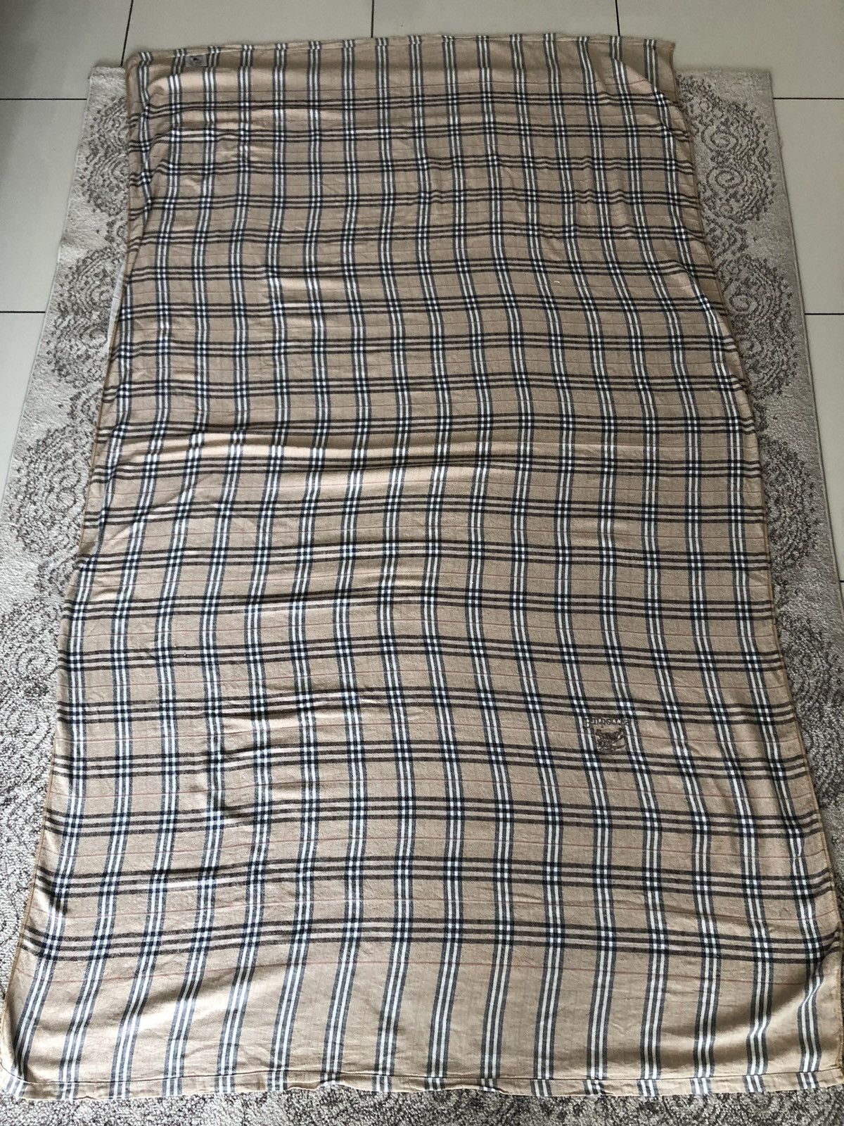 VINTAGE BURBERRYS MONOGRAM BLANKET