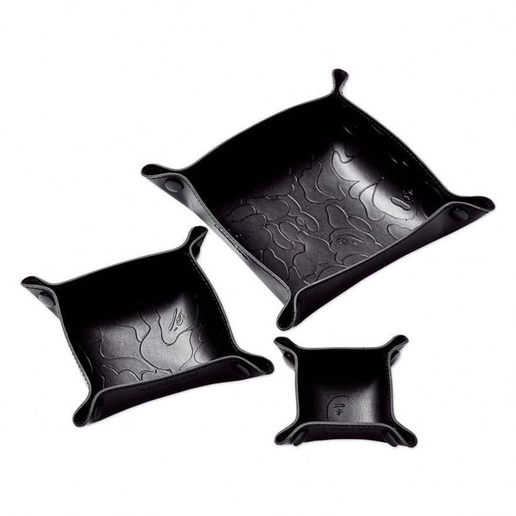 BAPE 3 Tray Set Embossed Logo Vegan Leather 2015