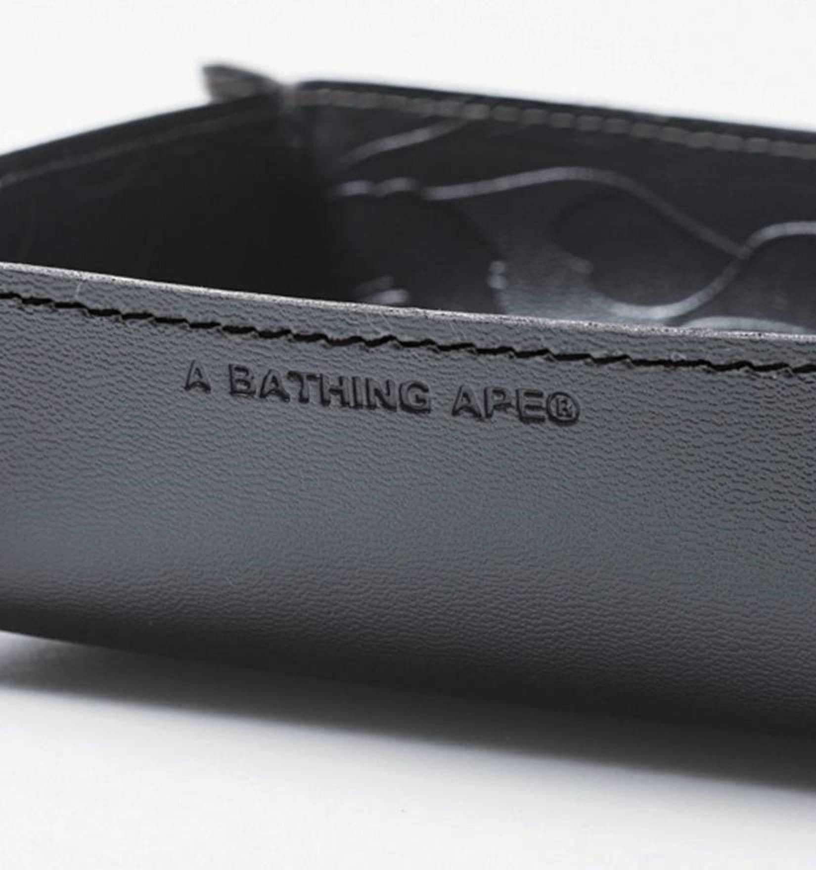 Bape 🔥 DS! BAPE 3 Tray Set Embossed Logo Vegan Leather Black Size ONE SIZE - 3 Thumbnail
