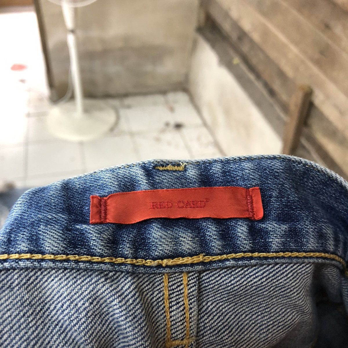 Japanese Brand Red Card Blue distressed Denim Pants #4605 Size US 26 / EU 42 - 16 Thumbnail