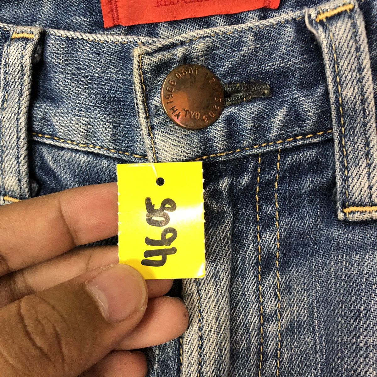 Japanese Brand Red Card Blue distressed Denim Pants #4605 Size US 26 / EU 42 - 10 Thumbnail