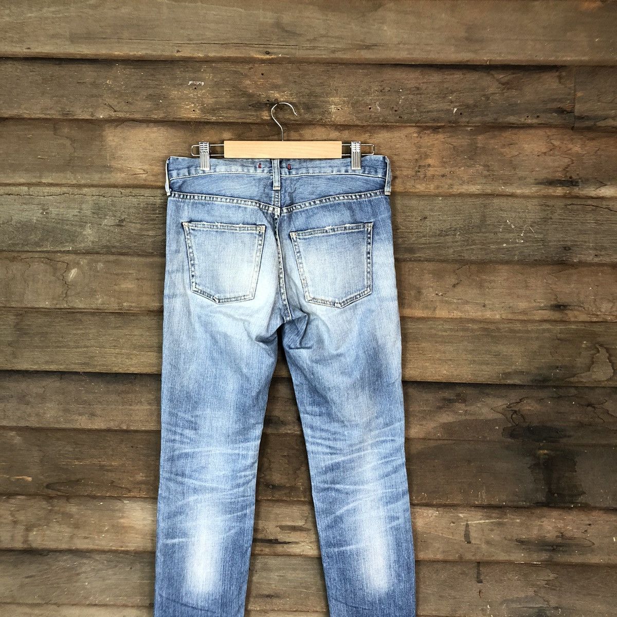 Japanese Brand Red Card Blue distressed Denim Pants #4605 Size US 26 / EU 42 - 12 Thumbnail