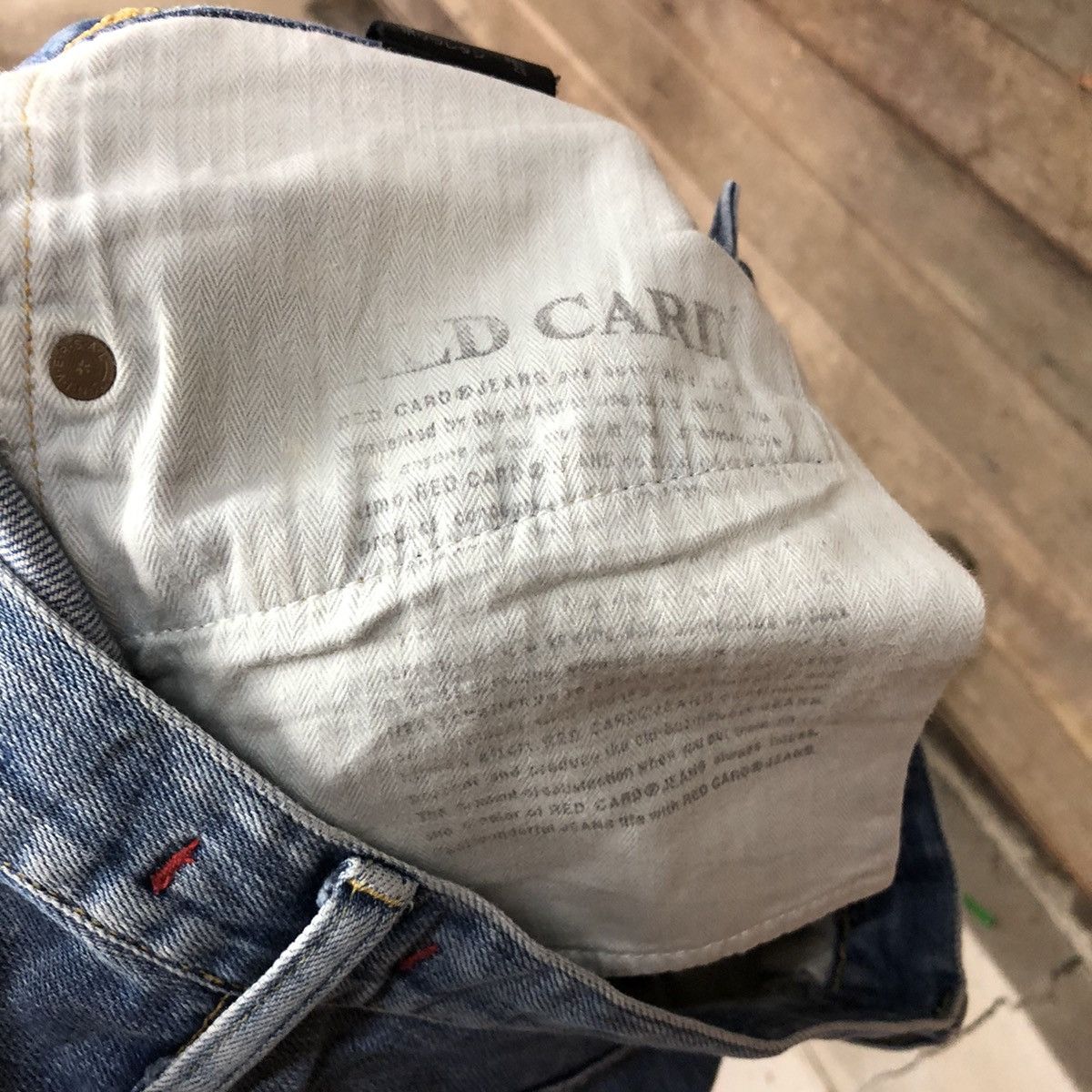 Japanese Brand Red Card Blue distressed Denim Pants #4605 Size US 26 / EU 42 - 19 Thumbnail