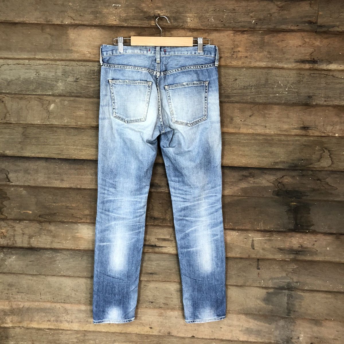 Japanese Brand Red Card Blue distressed Denim Pants #4605 Size US 26 / EU 42 - 11 Thumbnail
