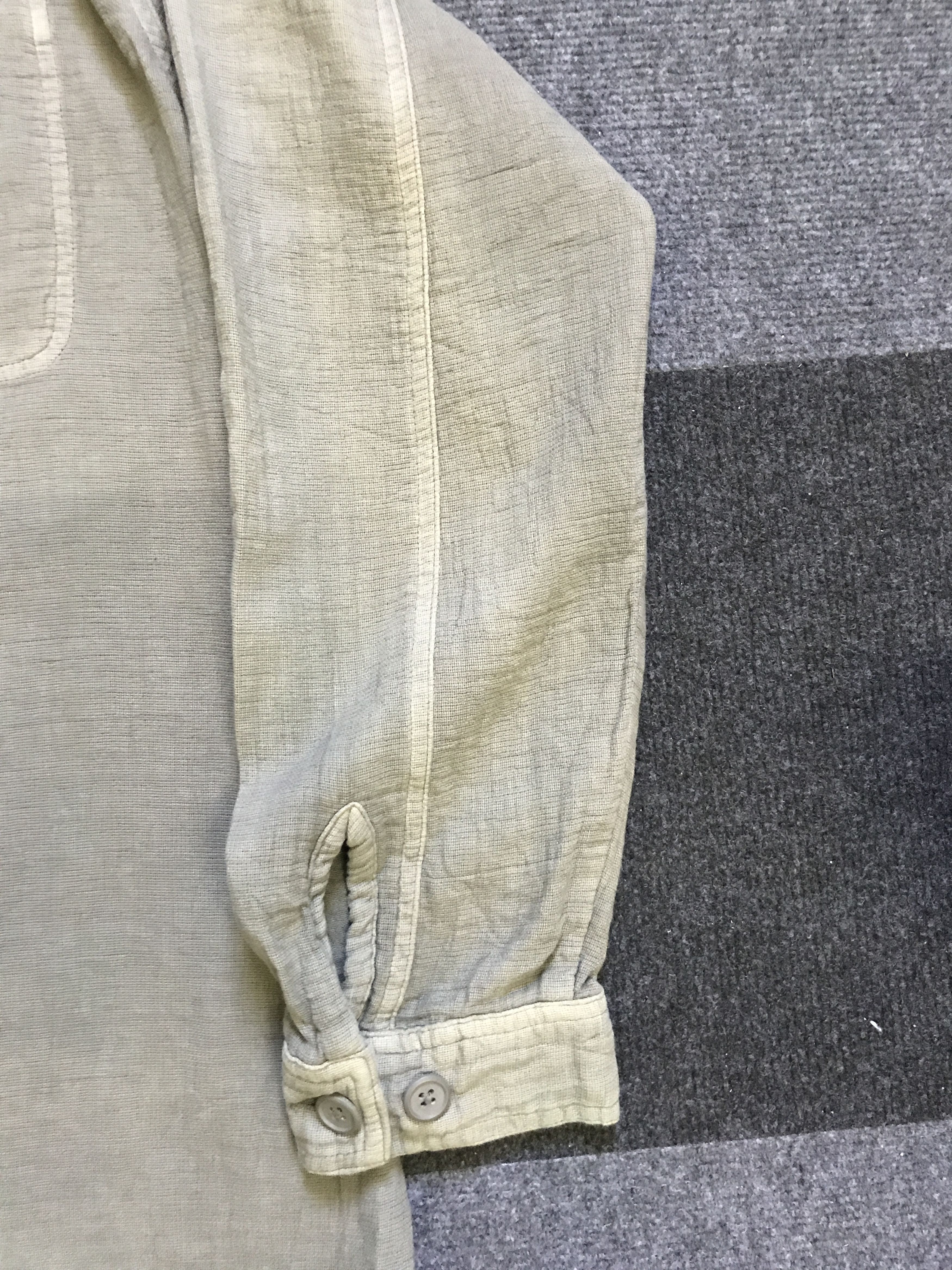 Japanese Brand BUS10 SURPLUS COMPANY Linen Style Military Shirt Size US L / EU 52-54 / 3 - 7 Thumbnail