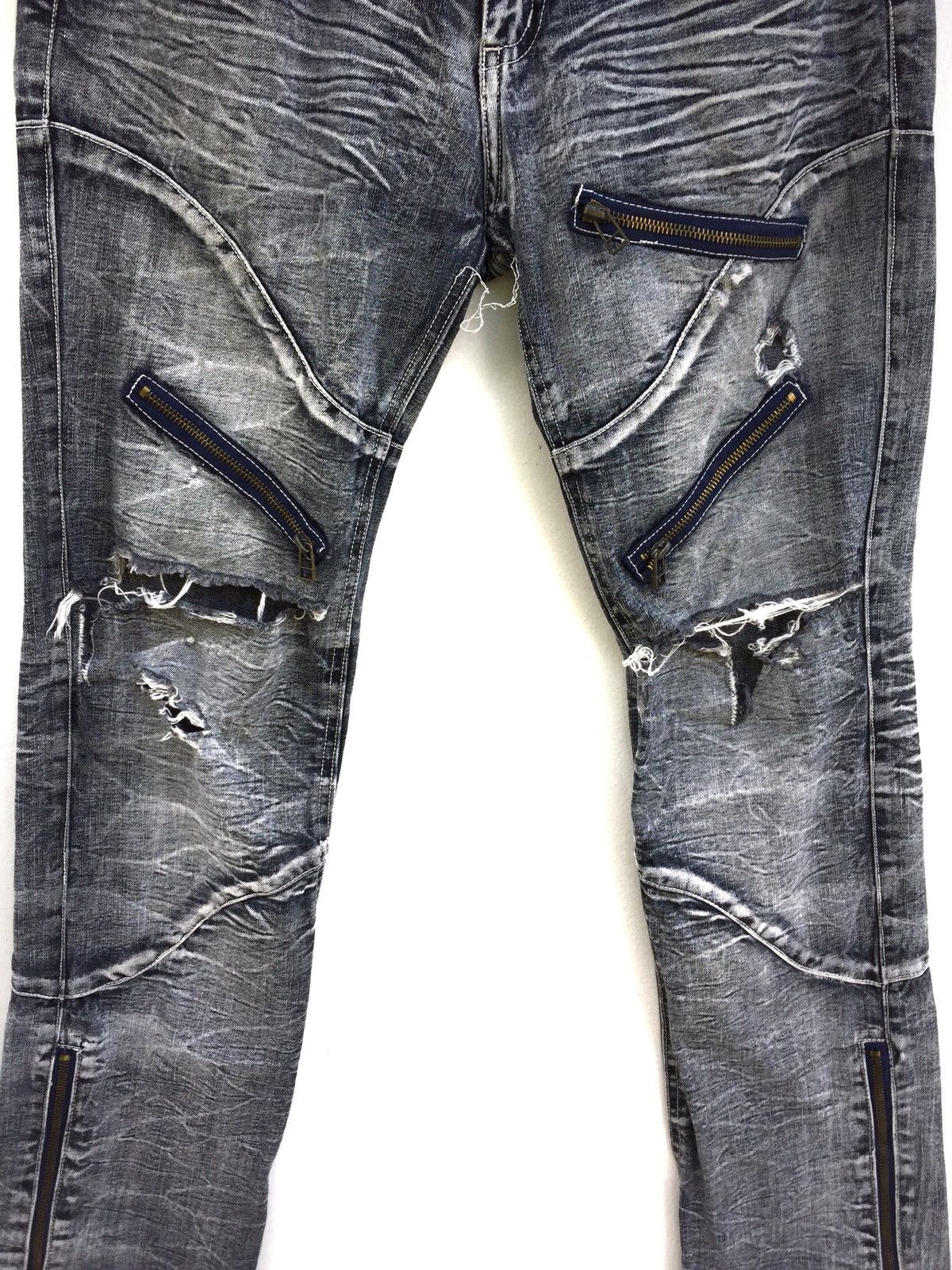 Japanese Brand Japanese Brand Lowbox Distressed Jeans Number Nine Style Size US 29 - 4 Thumbnail