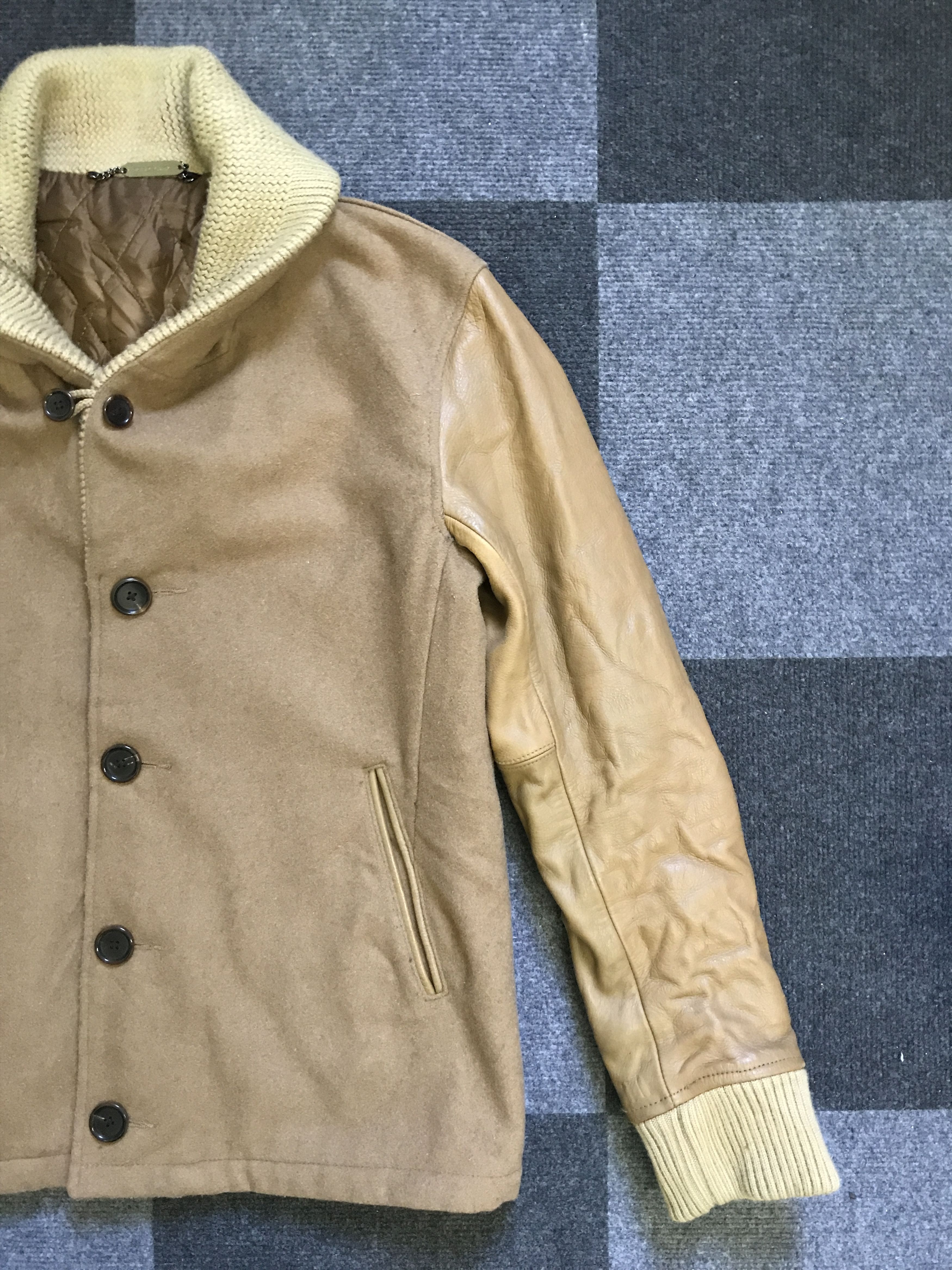 Japanese Brand × monkey time JW22 monkey time Shawl Collar Wool Jacket Size L / US 10 / IT 46 - 2 Thumbnail