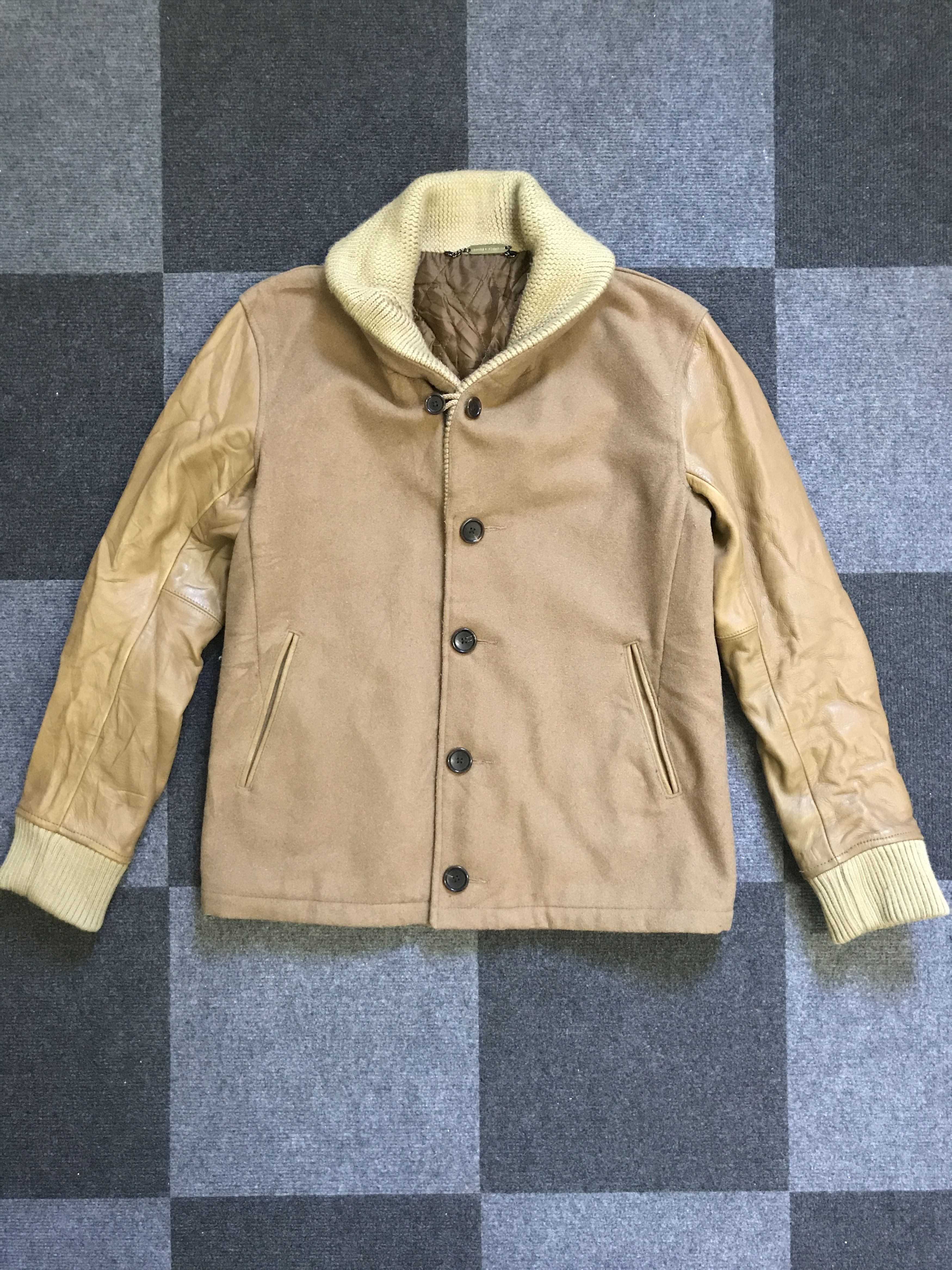 Japanese Brand × monkey time JW22 monkey time Shawl Collar Wool Jacket Size L / US 10 / IT 46 - 1 Thumbnail