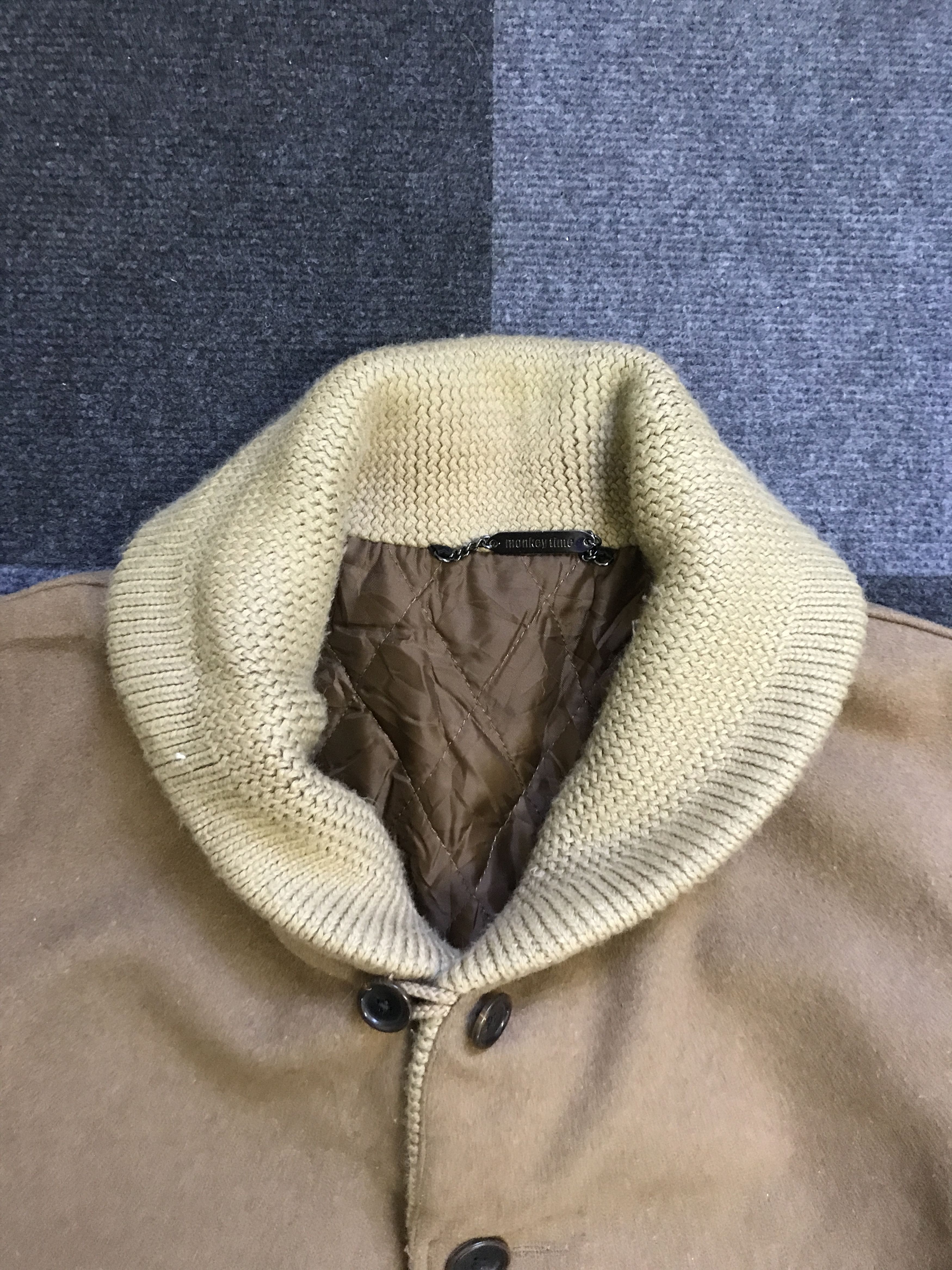 Japanese Brand × monkey time JW22 monkey time Shawl Collar Wool Jacket Size L / US 10 / IT 46 - 5 Thumbnail
