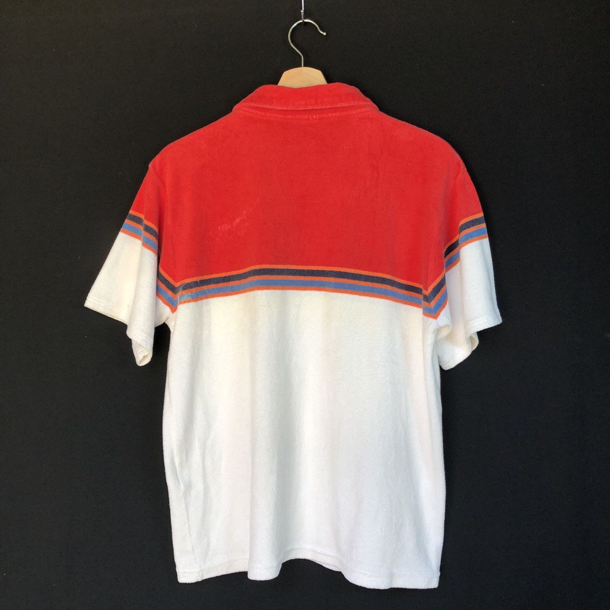 Hang Ten × Vintage Vintage Hang Ten Terry Cloth Stripes Surf Skate Polo Tshirt Size US M / EU 48-50 / 2 - 3 Thumbnail
