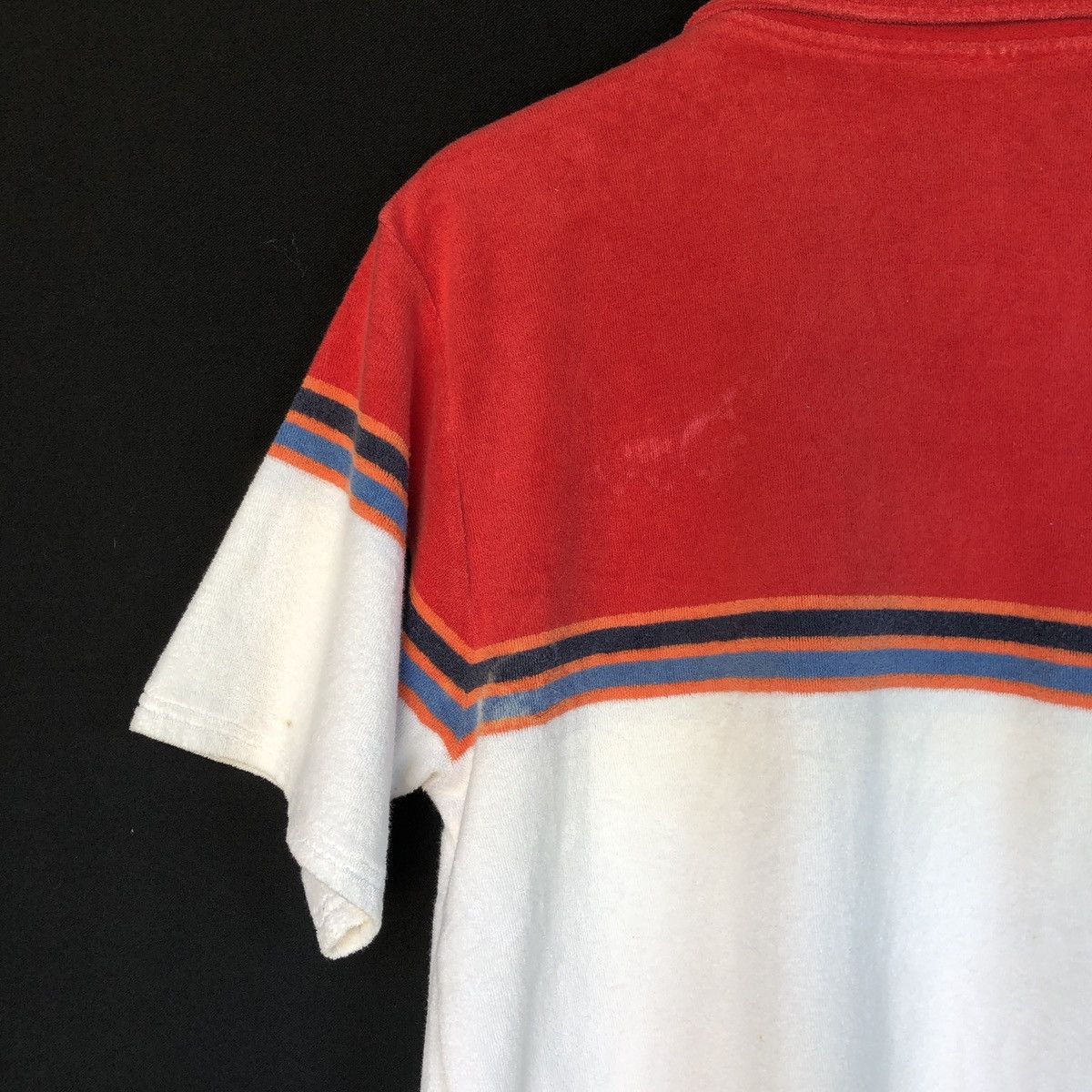 Hang Ten × Vintage Vintage Hang Ten Terry Cloth Stripes Surf Skate Polo Tshirt Size US M / EU 48-50 / 2 - 5 Thumbnail