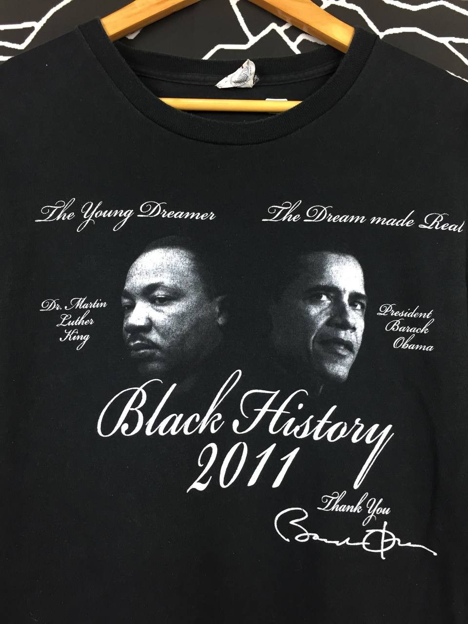 Rap Tees Vtg Black History Martin Luther King Obama Rap Tees Size US XXL / EU 58 / 5 - 3 Thumbnail