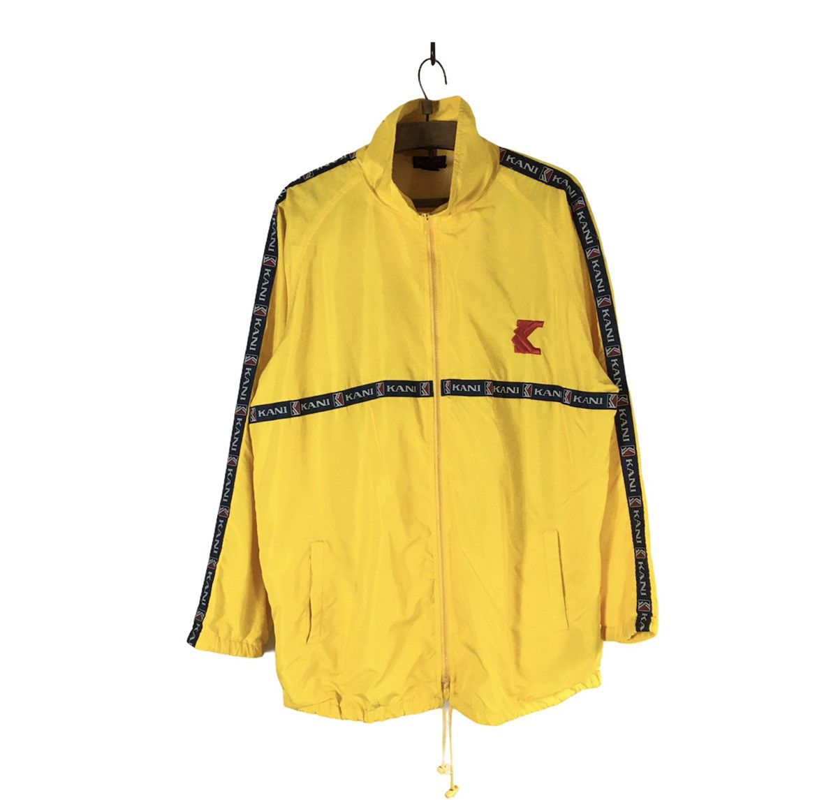 Karl Kani × Vintage Rare!! Kani Big Logo Embroidery Windbreaker Jacket Size US XL / EU 56 / 4 - 1 Thumbnail