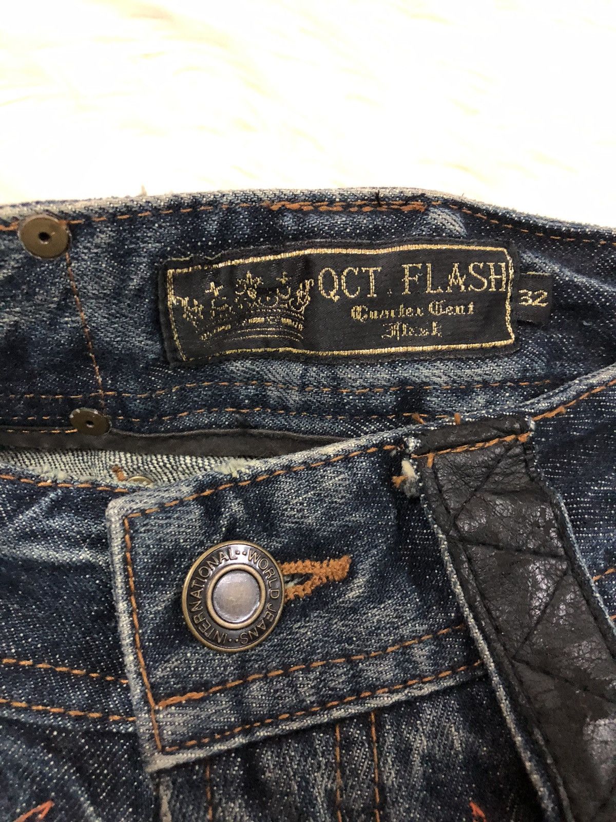 Japanese Brand Quarter cent Flash distressed emrodery skull punk style Size US 32 / EU 48 - 6 Thumbnail