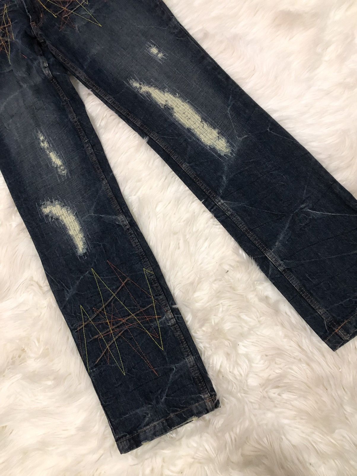 Japanese Brand Quarter cent Flash distressed emrodery skull punk style Size US 32 / EU 48 - 8 Thumbnail