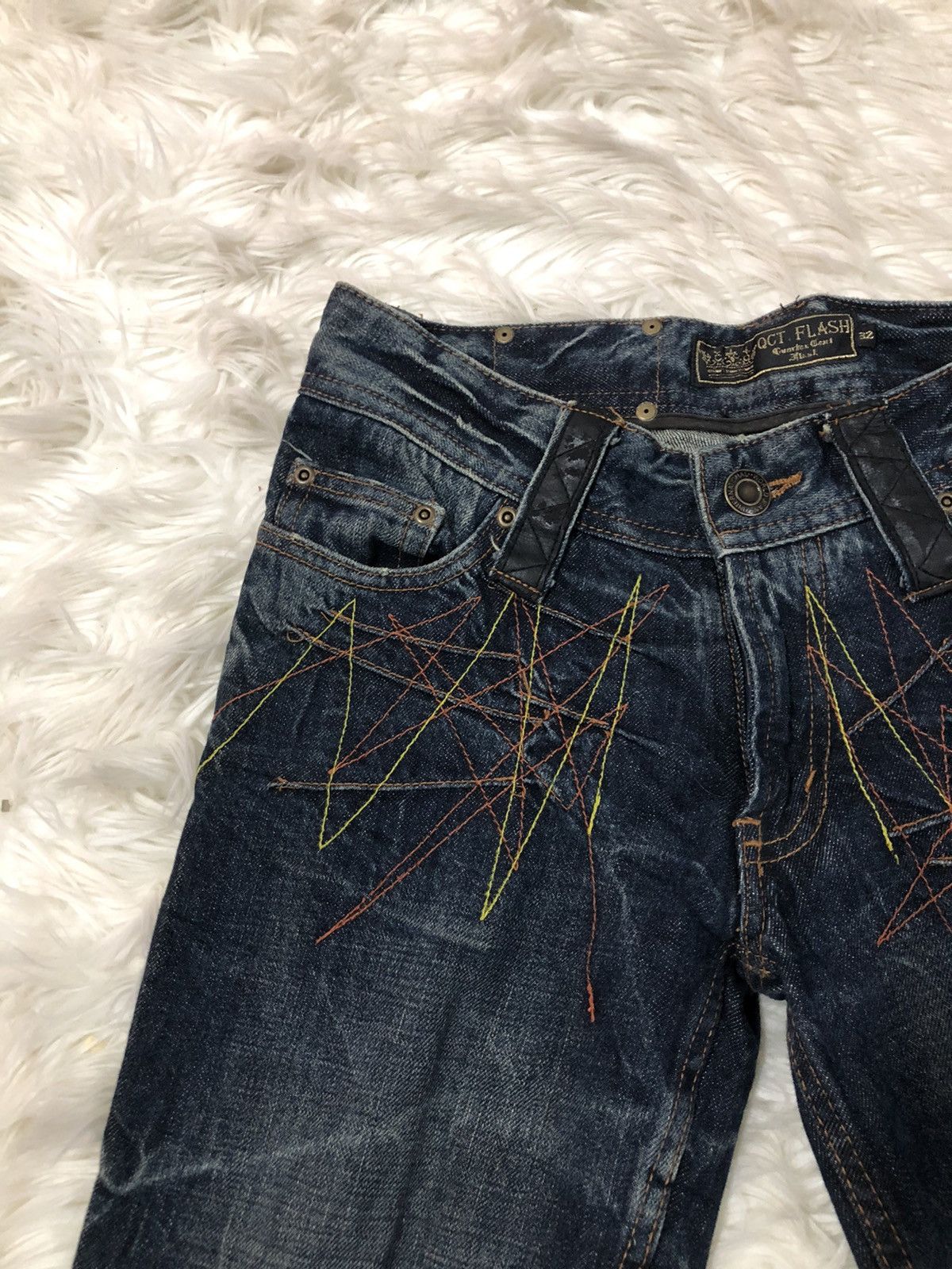 Japanese Brand Quarter cent Flash distressed emrodery skull punk style Size US 32 / EU 48 - 5 Thumbnail