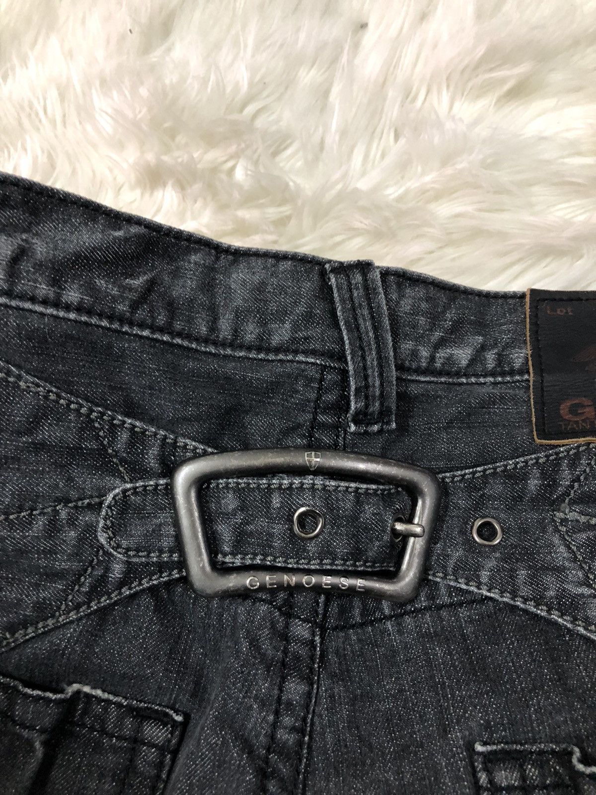 Designer GENOESE international jeans buckle belt denim Size US 31 - 14 Thumbnail