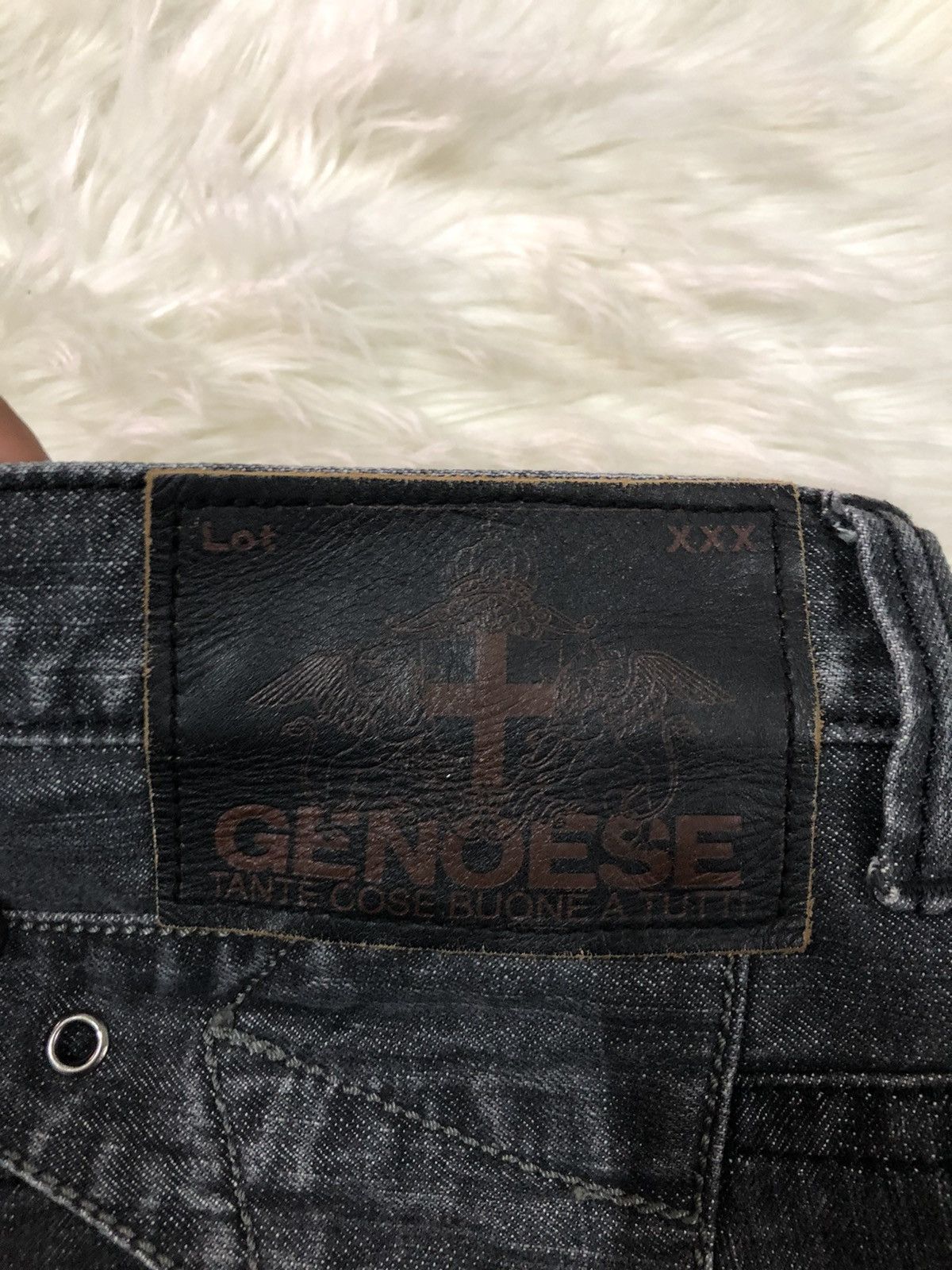 Designer GENOESE international jeans buckle belt denim Size US 31 - 13 Thumbnail