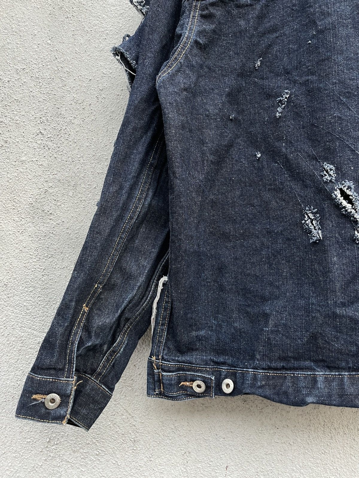 Nautica VINTAGE NAUTICA RIPPED DESIGN ARCHIVAL DENIM JACKET Size US L / EU 52-54 / 3 - 8 Thumbnail