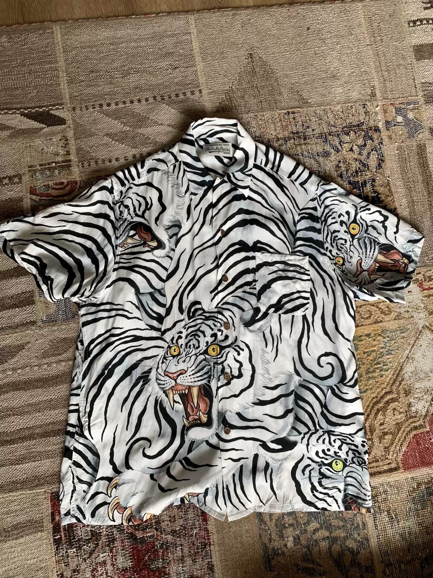 Wacko Maria Tim Lehi X Wacko Maria 21Ss Tiger Hawaiian Shirt