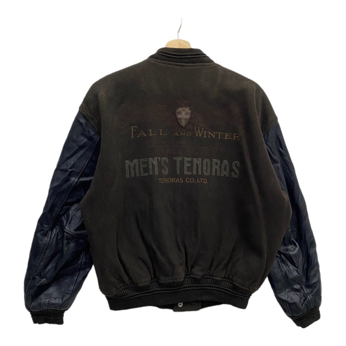 Japanese Brand 🇯🇵 FALL WINTER MEN’S TENORAS SLEEVE LEATHER VARSITY JACKET Size US L / EU 52-54 / 3 - 1 Thumbnail