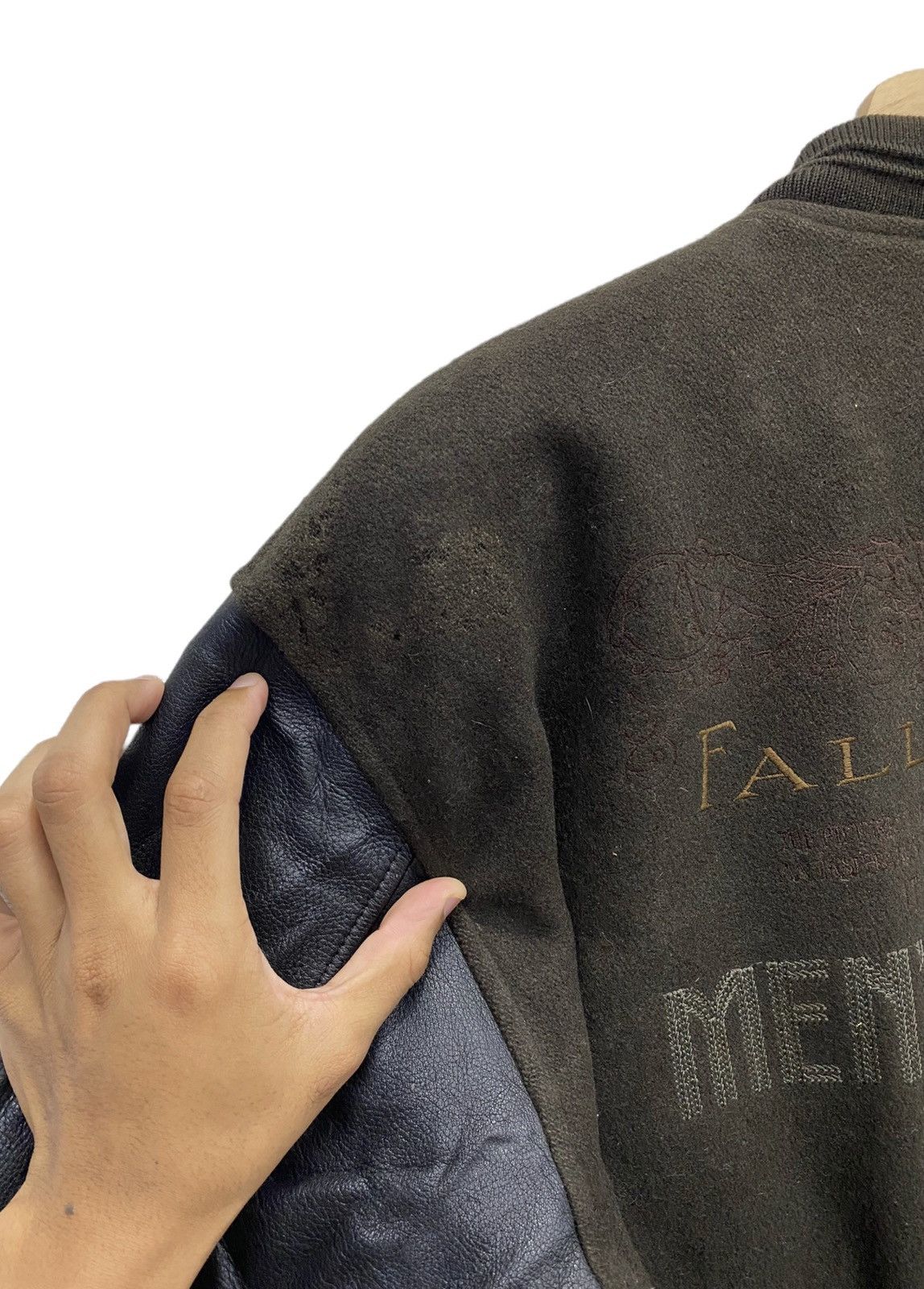 Japanese Brand 🇯🇵 FALL WINTER MEN’S TENORAS SLEEVE LEATHER VARSITY JACKET Size US L / EU 52-54 / 3 - 6 Thumbnail