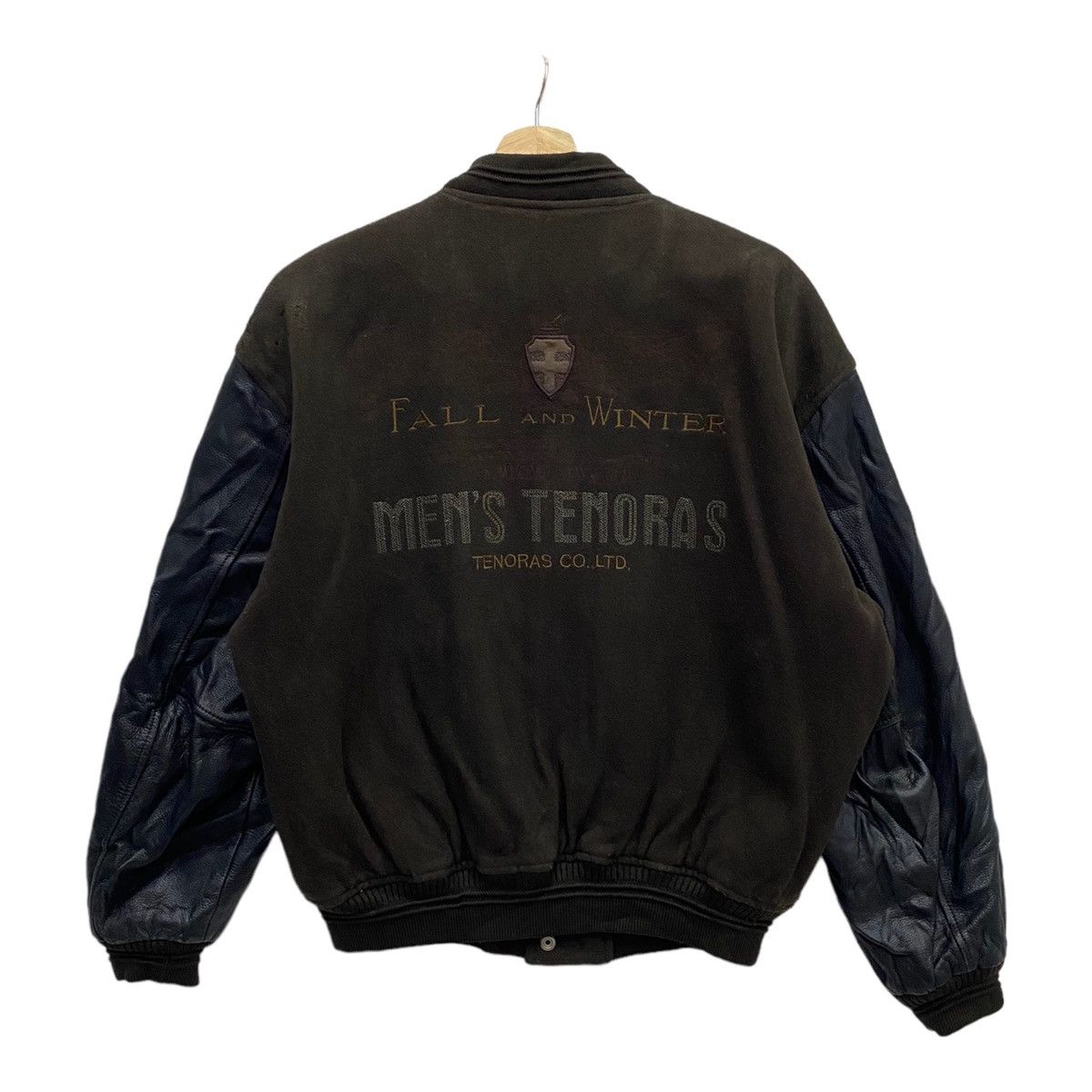 Japanese Brand 🇯🇵 FALL WINTER MEN’S TENORAS SLEEVE LEATHER VARSITY JACKET Size US L / EU 52-54 / 3 - 2 Thumbnail