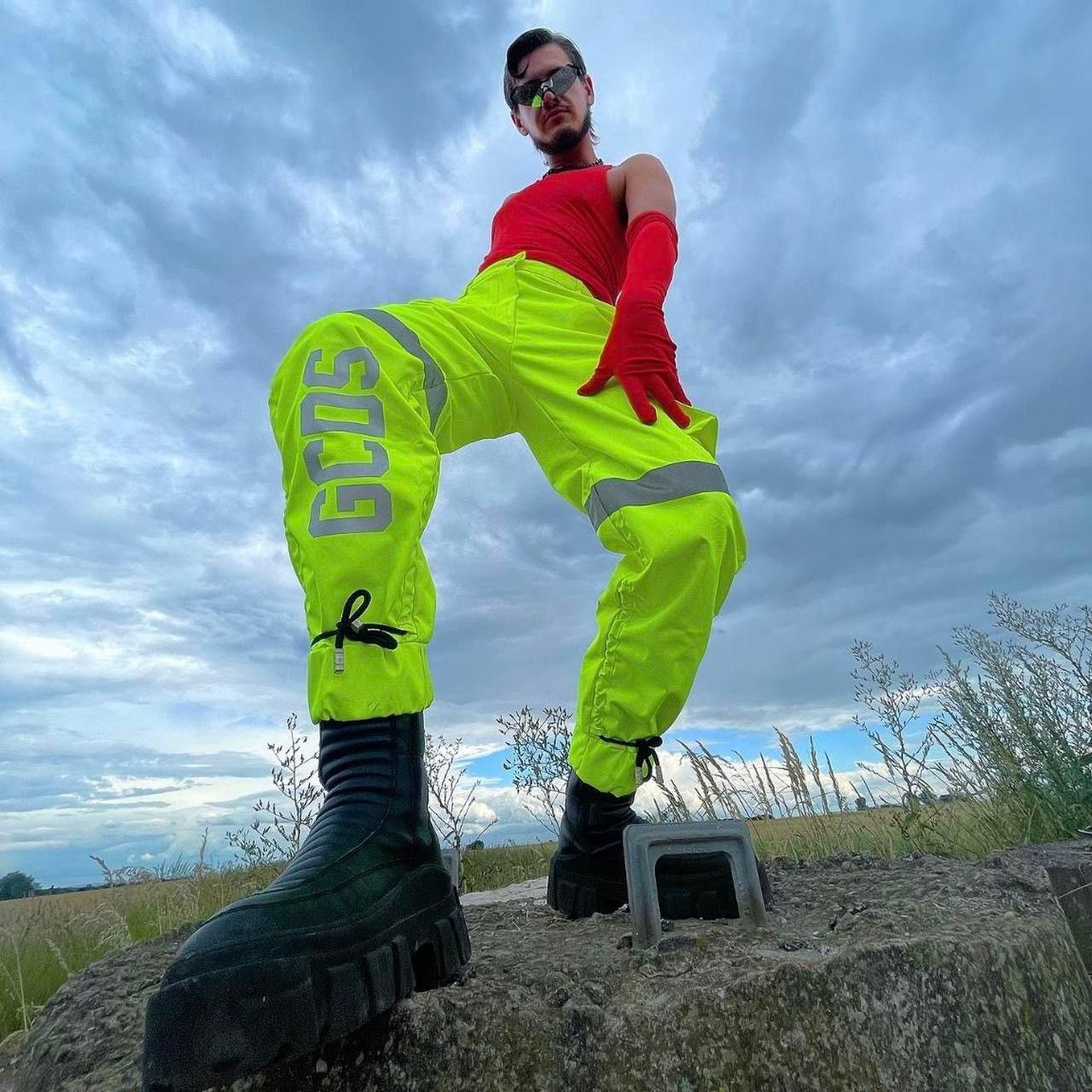 GCDS Reflective Workwear Cargo Pants