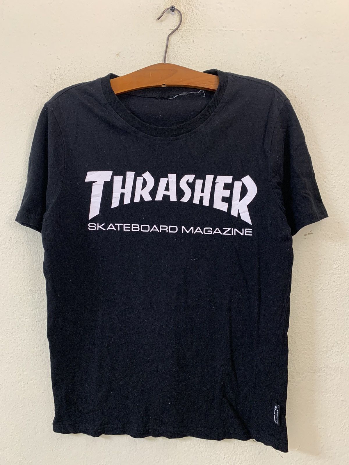 image of Thrasher Spellout Tee in Black, Men's (Size Small)