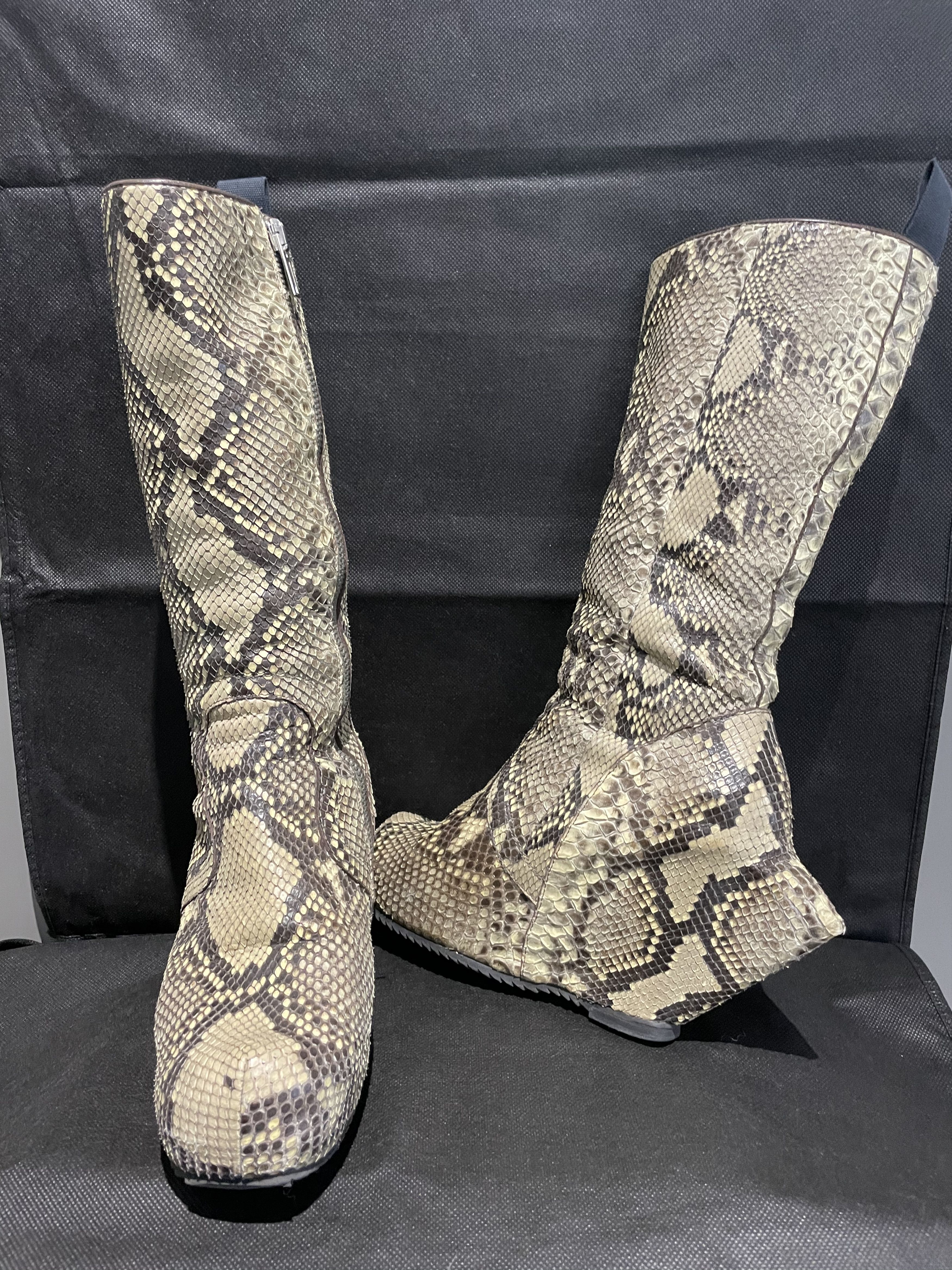Rick Owens Rick Owens RARE Mens Python Wedge Boots Size US 11 / EU 44 - 4 Thumbnail
