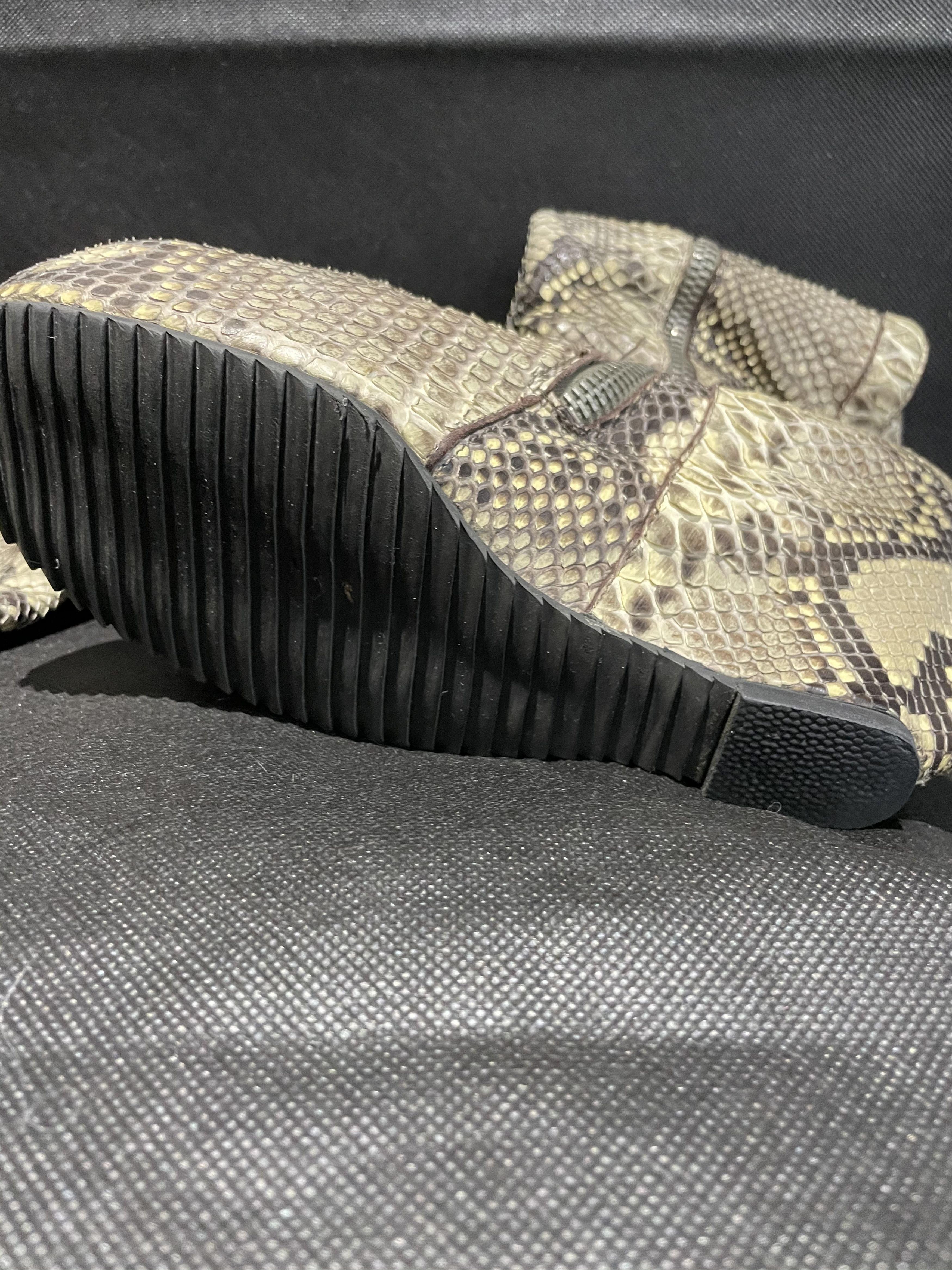 Rick Owens Rick Owens RARE Mens Python Wedge Boots Size US 11 / EU 44 - 2 Thumbnail
