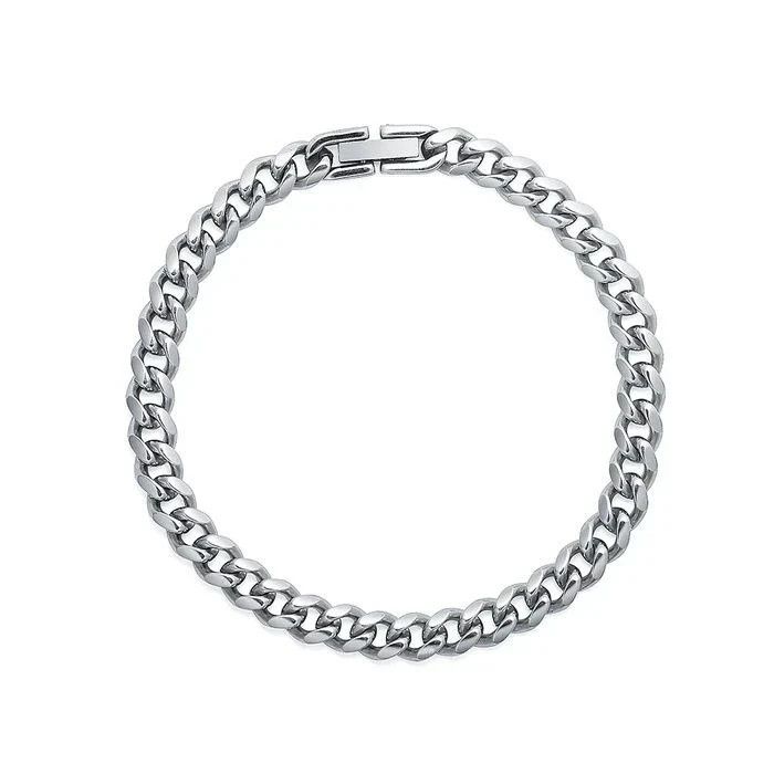 Jewelry × Vintage Fashion Silver Titanium Steel Men's Bracelet Size ONE SIZE - 3 Thumbnail