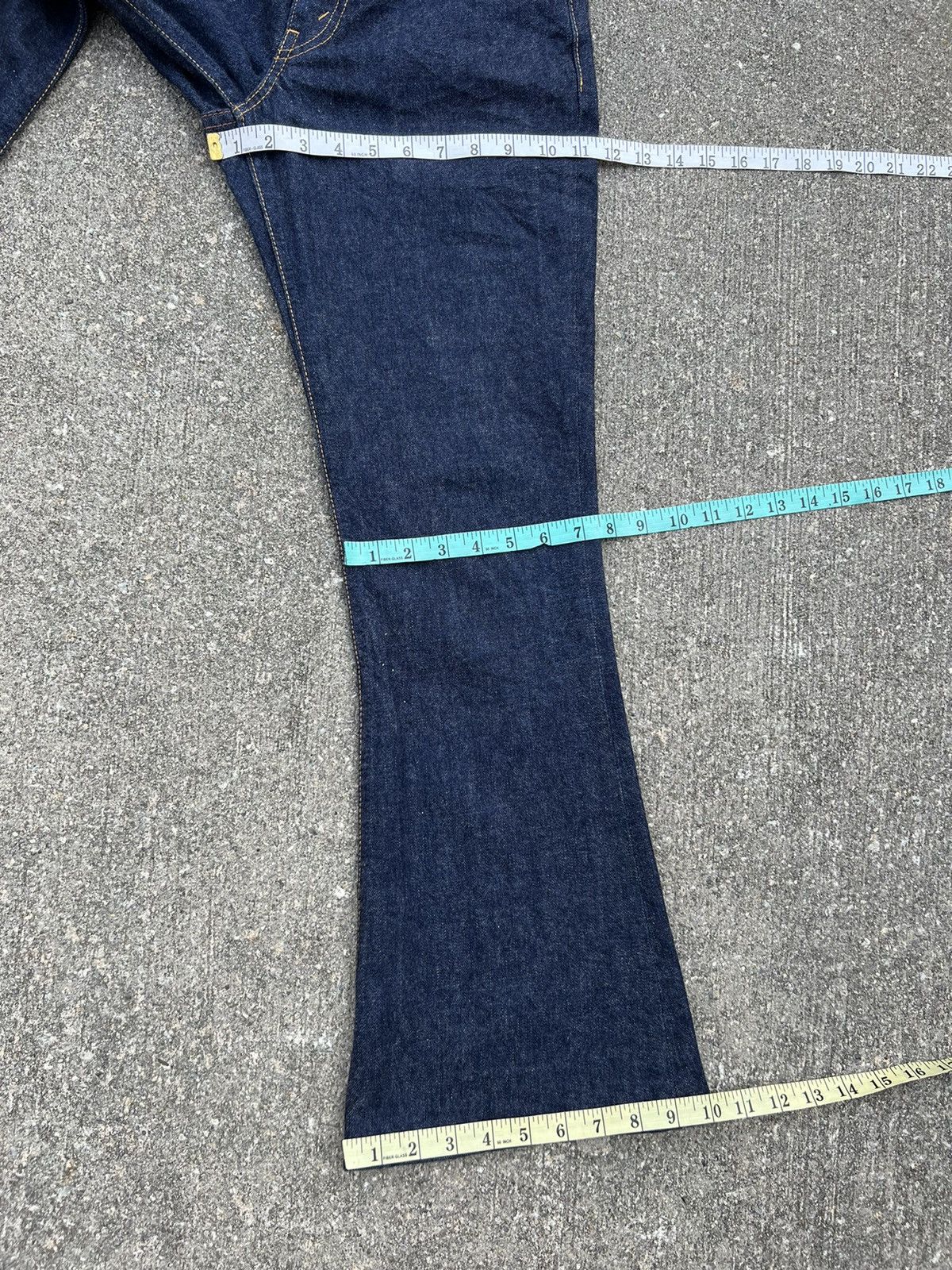 Freewheelers Hipsters Reunion Orang Tab Blue Denim Flare Jeans Size US 30 / EU 46 - 3 Thumbnail