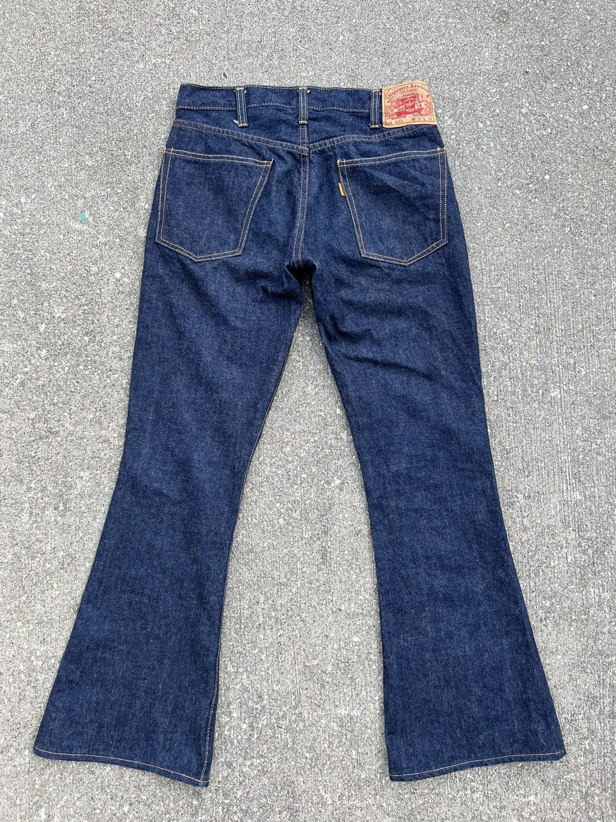 Freewheelers Hipsters Reunion Orang Tab Blue Denim Flare Jeans Size US 30 / EU 46 - 5 Thumbnail