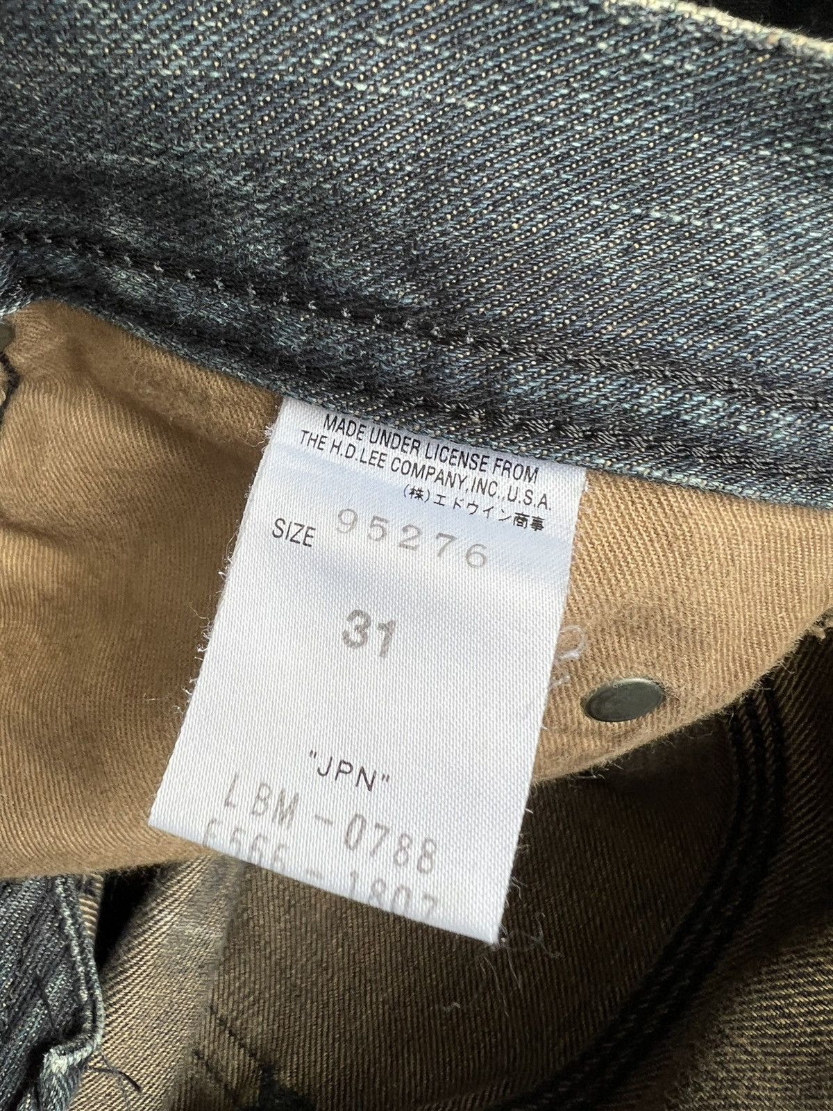 Beams Plus Beams X Lee Made in Japan Mud Washed Denim Slim Jeans Size US 31 - 20 Thumbnail