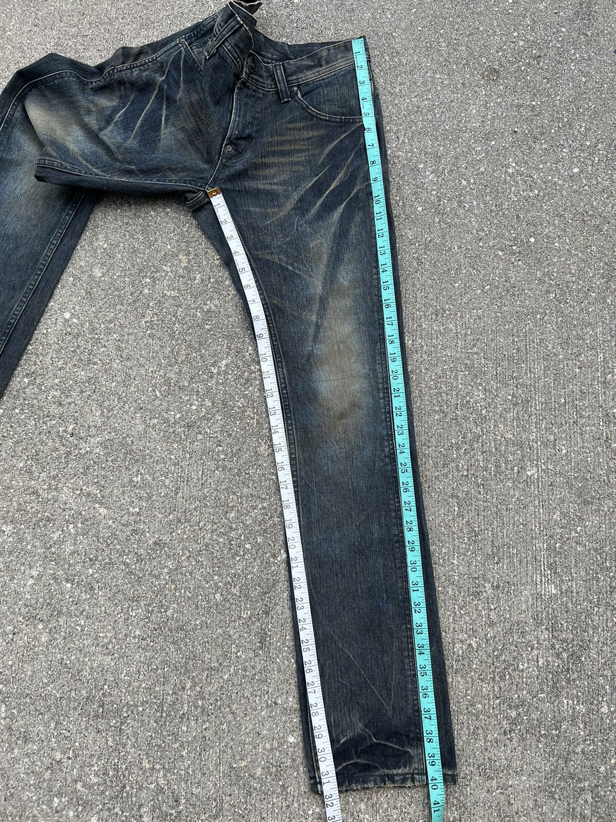 Beams Plus Beams X Lee Made in Japan Mud Washed Denim Slim Jeans Size US 31 - 4 Thumbnail