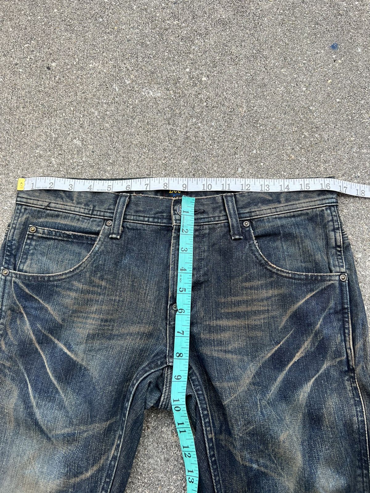Beams Plus Beams X Lee Made in Japan Mud Washed Denim Slim Jeans Size US 31 - 2 Thumbnail