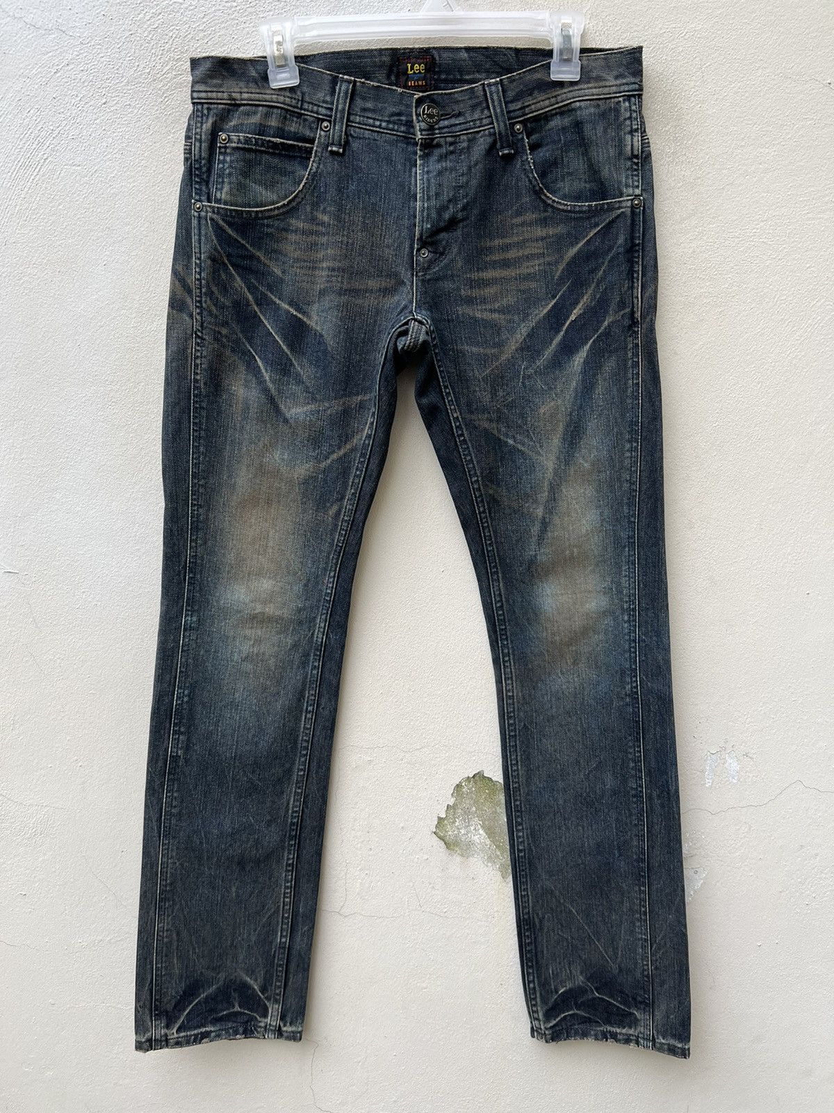 Beams Plus Beams X Lee Made in Japan Mud Washed Denim Slim Jeans Size US 31 - 6 Thumbnail
