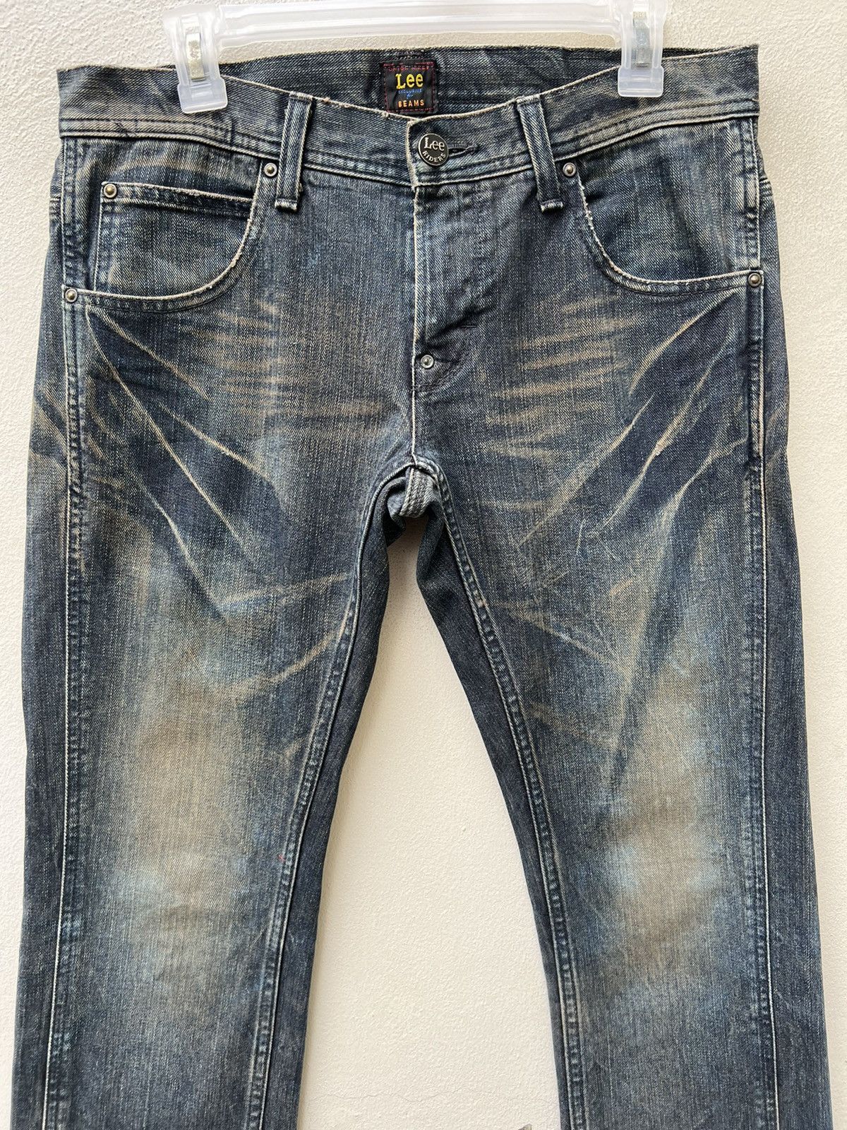 Beams Plus Beams X Lee Made in Japan Mud Washed Denim Slim Jeans Size US 31 - 7 Thumbnail