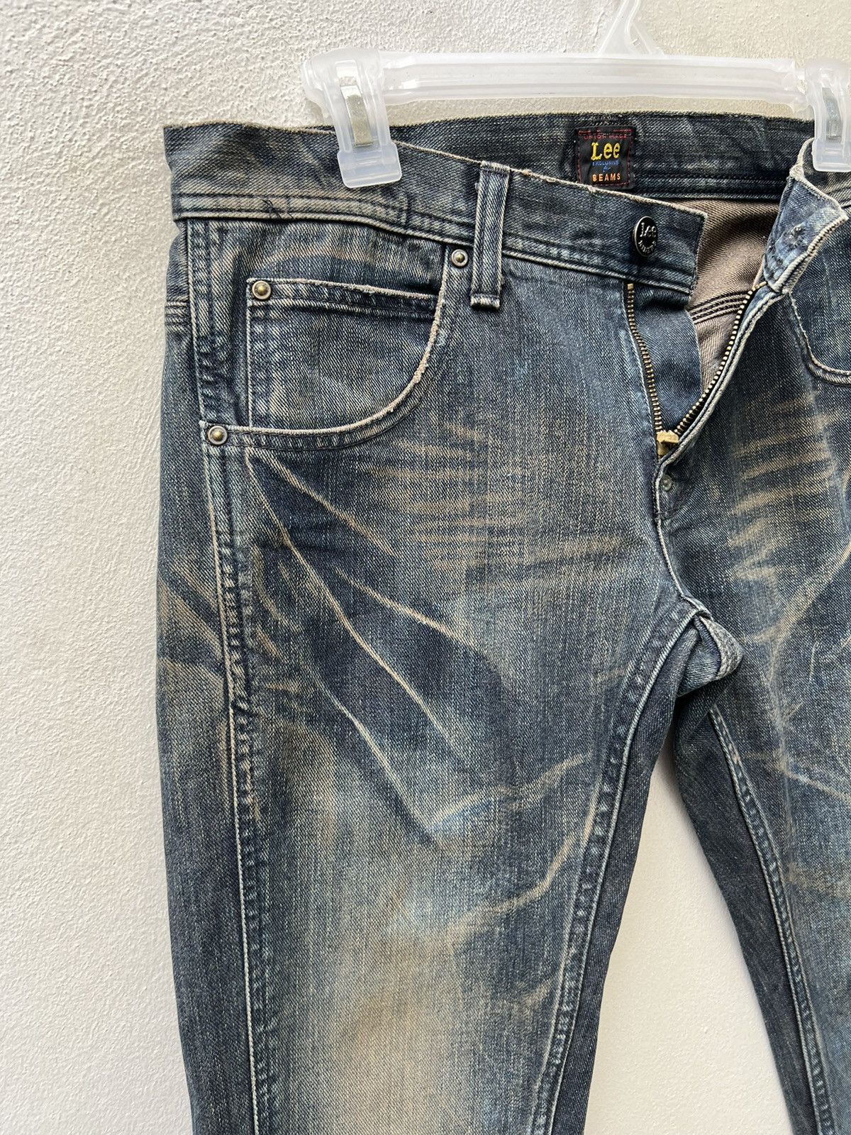 Beams Plus Beams X Lee Made in Japan Mud Washed Denim Slim Jeans Size US 31 - 9 Thumbnail