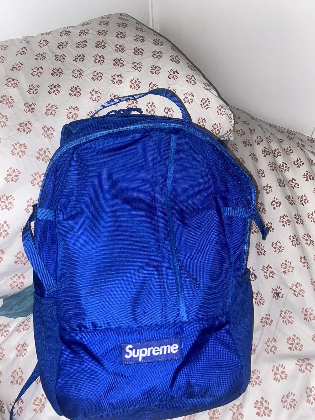 Supreme SS18 Royal Blue Shoulder Bag Cordura Authentic