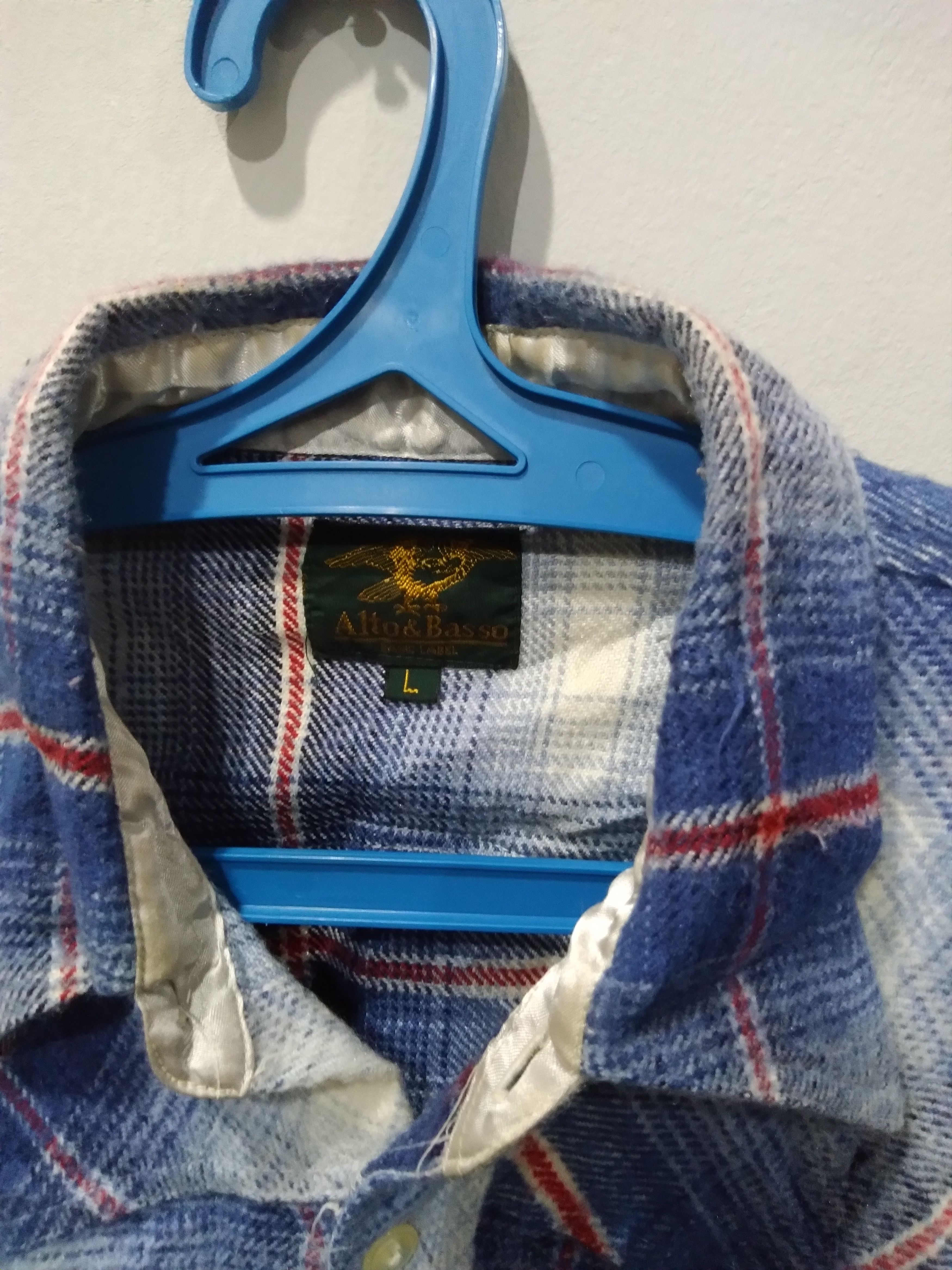 Vintage 💥 ALTO & BASSO WESTERN Shadow Plaid KOBAIN FLANNEL Size US L / EU 52-54 / 3 - 8 Thumbnail